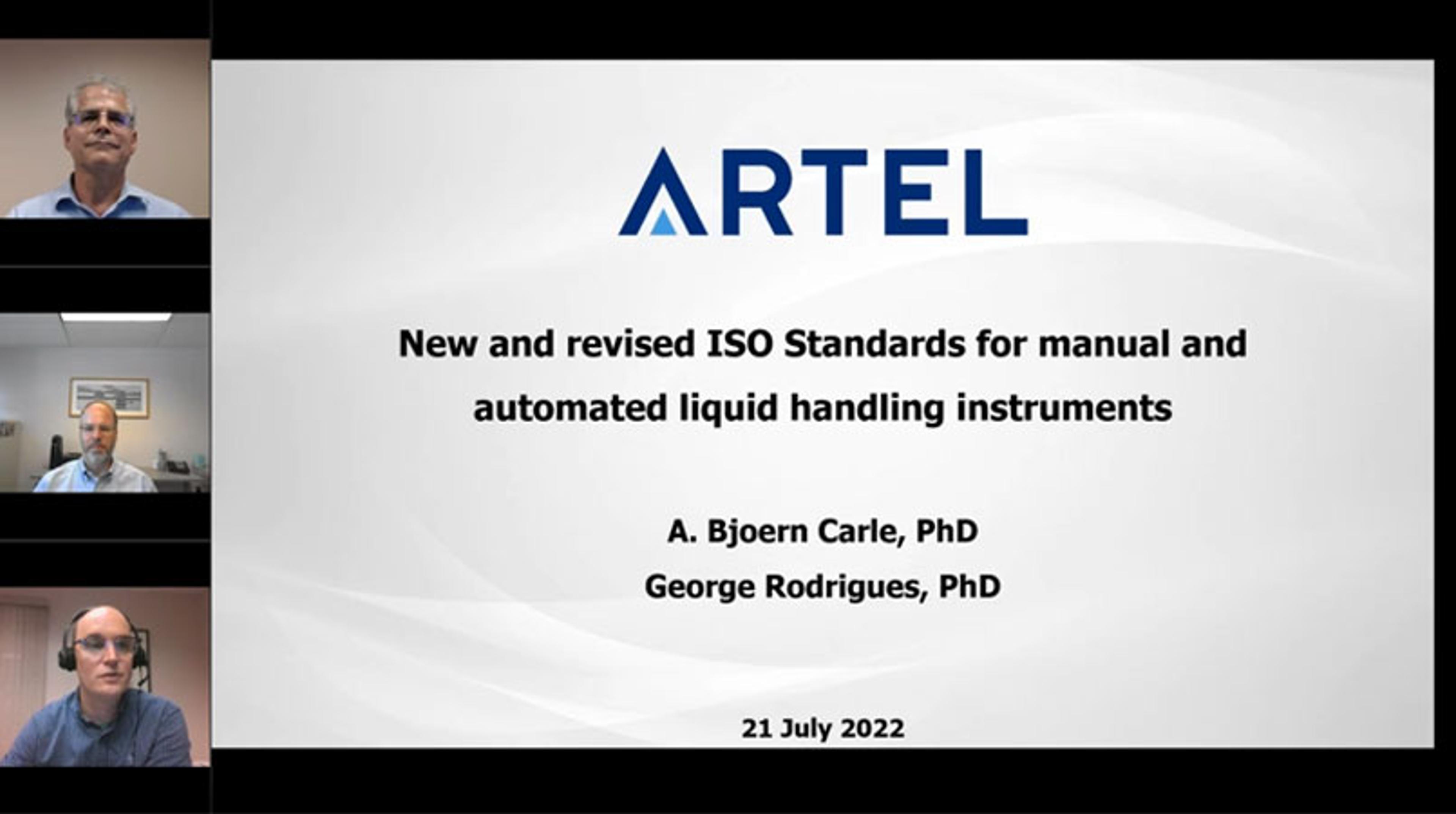 New and revised ISO Standards for manual and automated liquid handling instruments New and revised ISO Standards for manual and automated liquid handling instruments