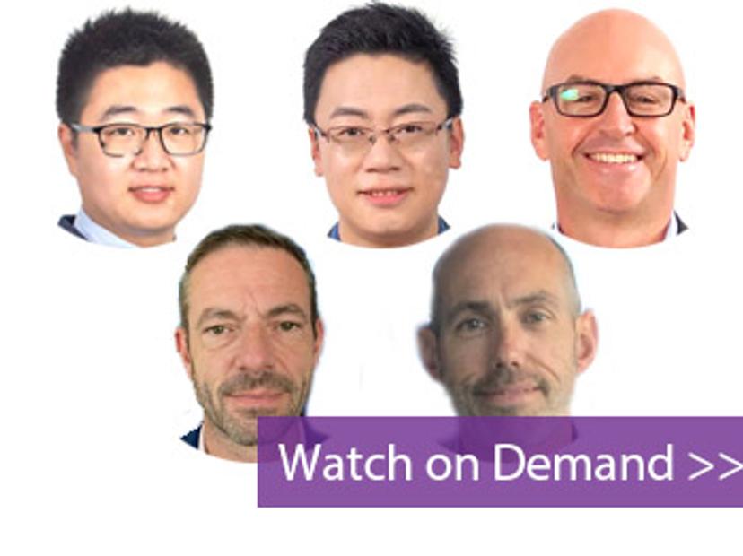Nick Bills, Dr. Tom Burr, and Enrique Wang, George Li, and Peter Pedersen from Haier Biomedical