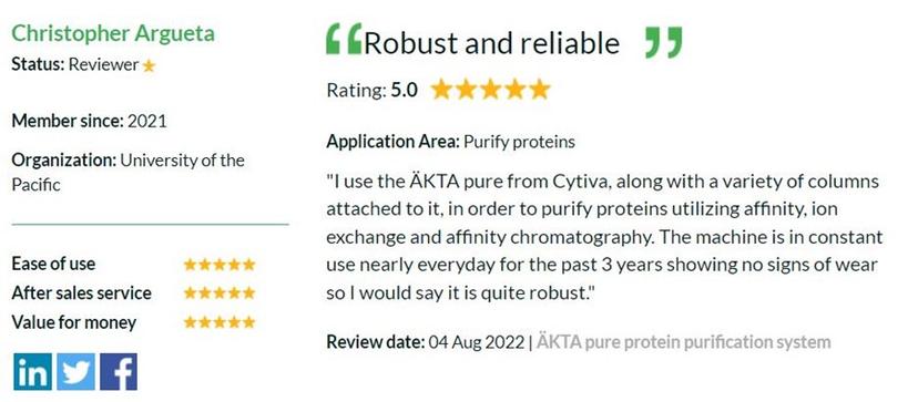 A Review of the AKTA pure protein purification system