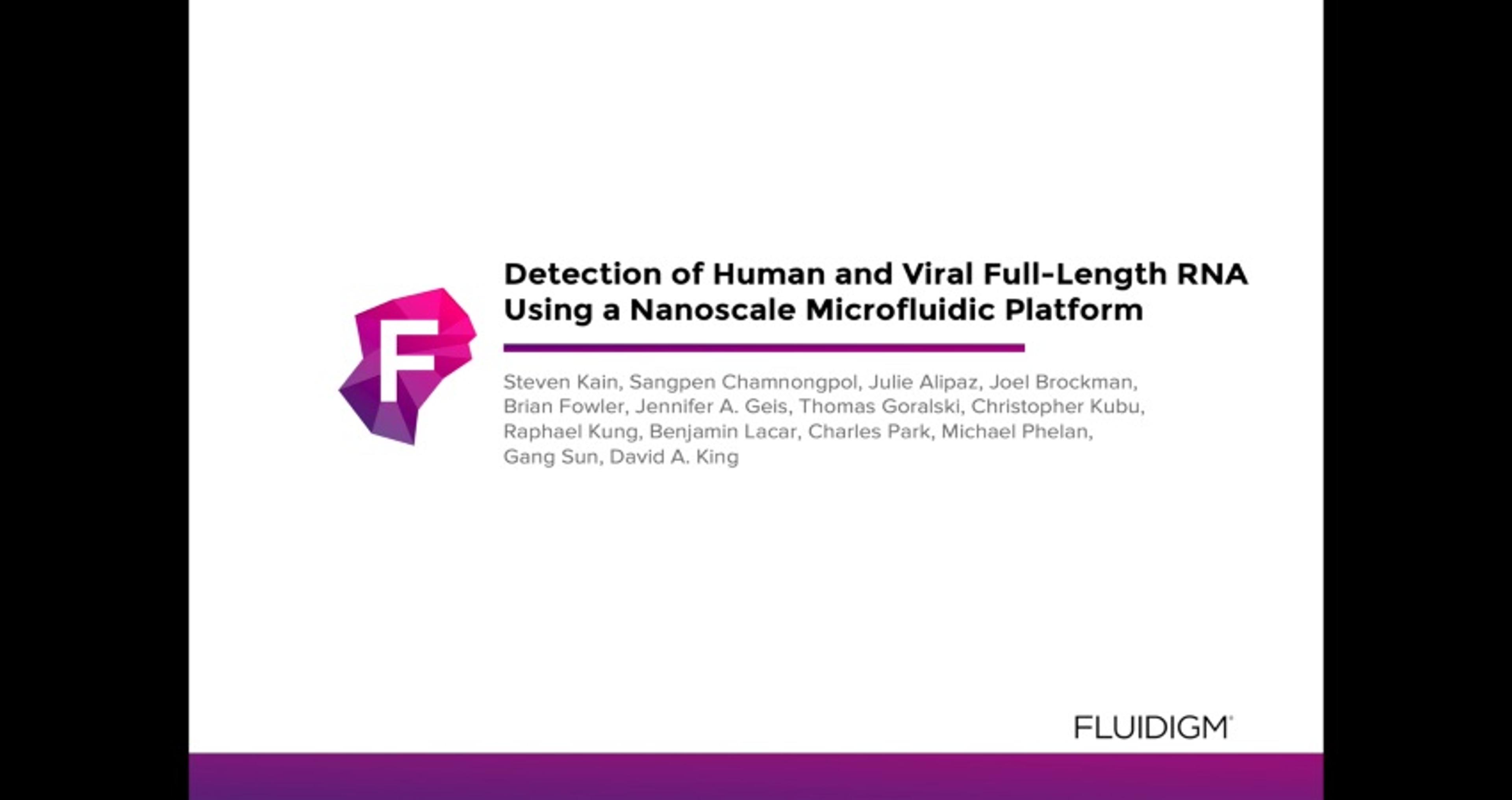 Detection of human and viral full-length RNA using a nanoscale microfluidic platform Detection of human and viral full-length RNA using a nanoscale microfluidic platform