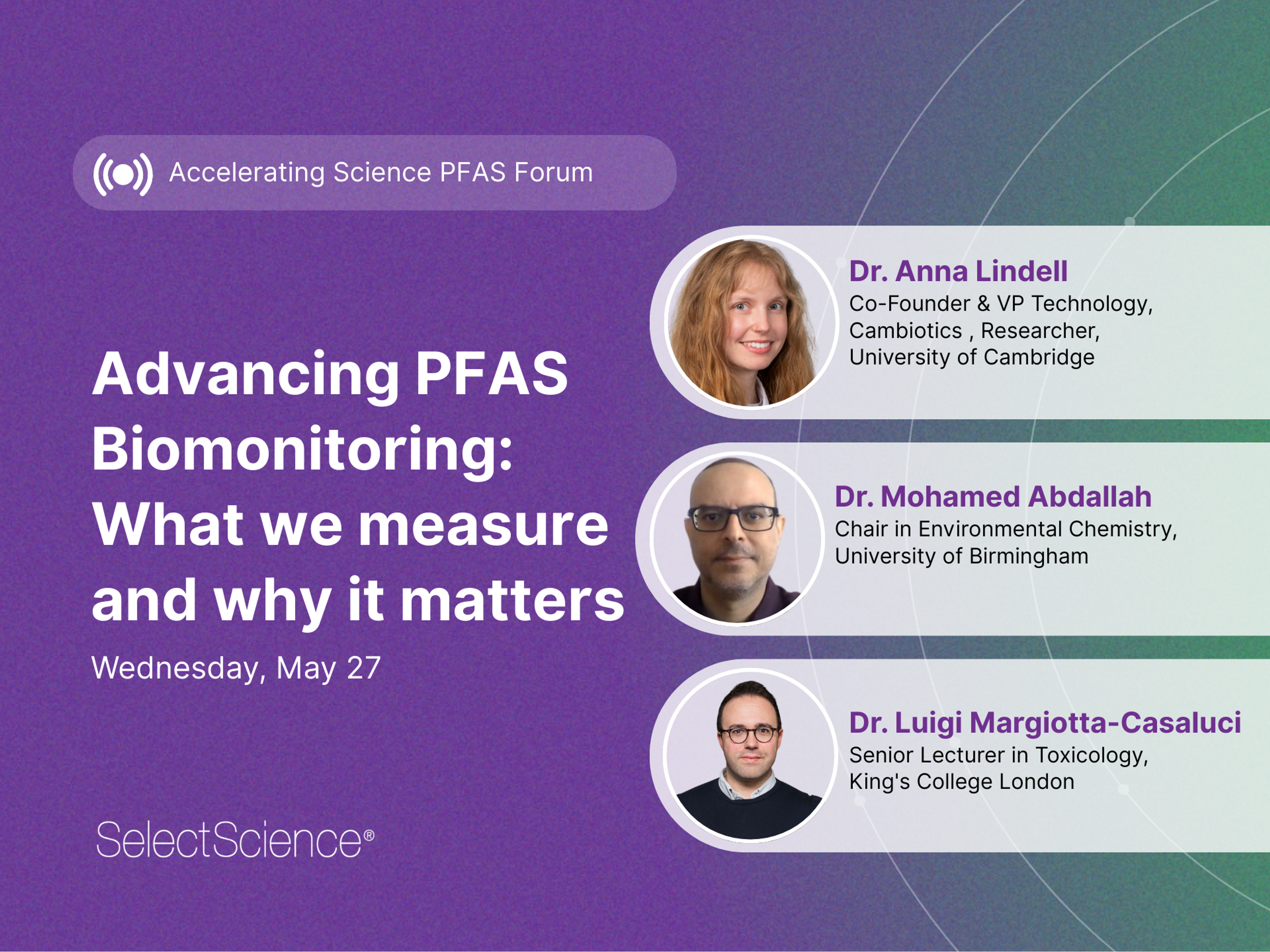Advancing PFAS biomonitoring to protect human health - selectscience forum image