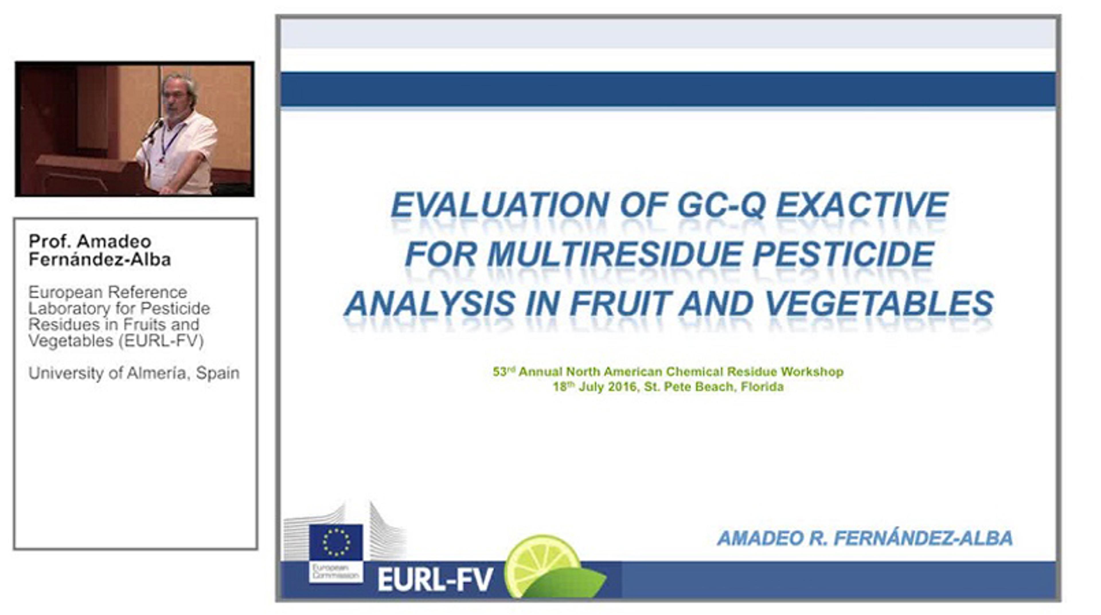 Multi-Residue Analysis of Pesticides in Fruit and Vegetables Multi-Residue Analysis of Pesticides in Fruit and Vegetables
