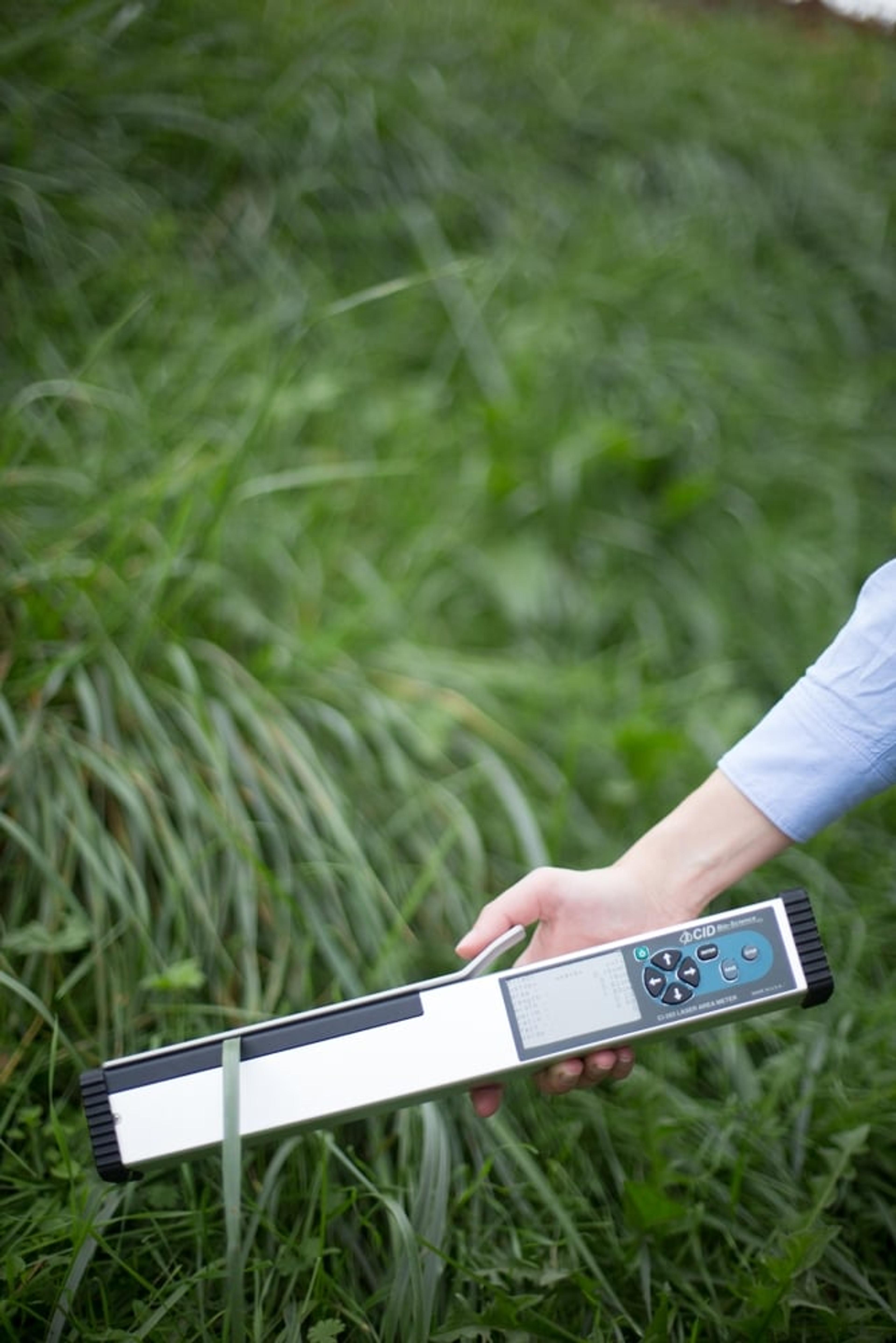 CI-203 Handheld Laser Leaf Area Meter in the field.