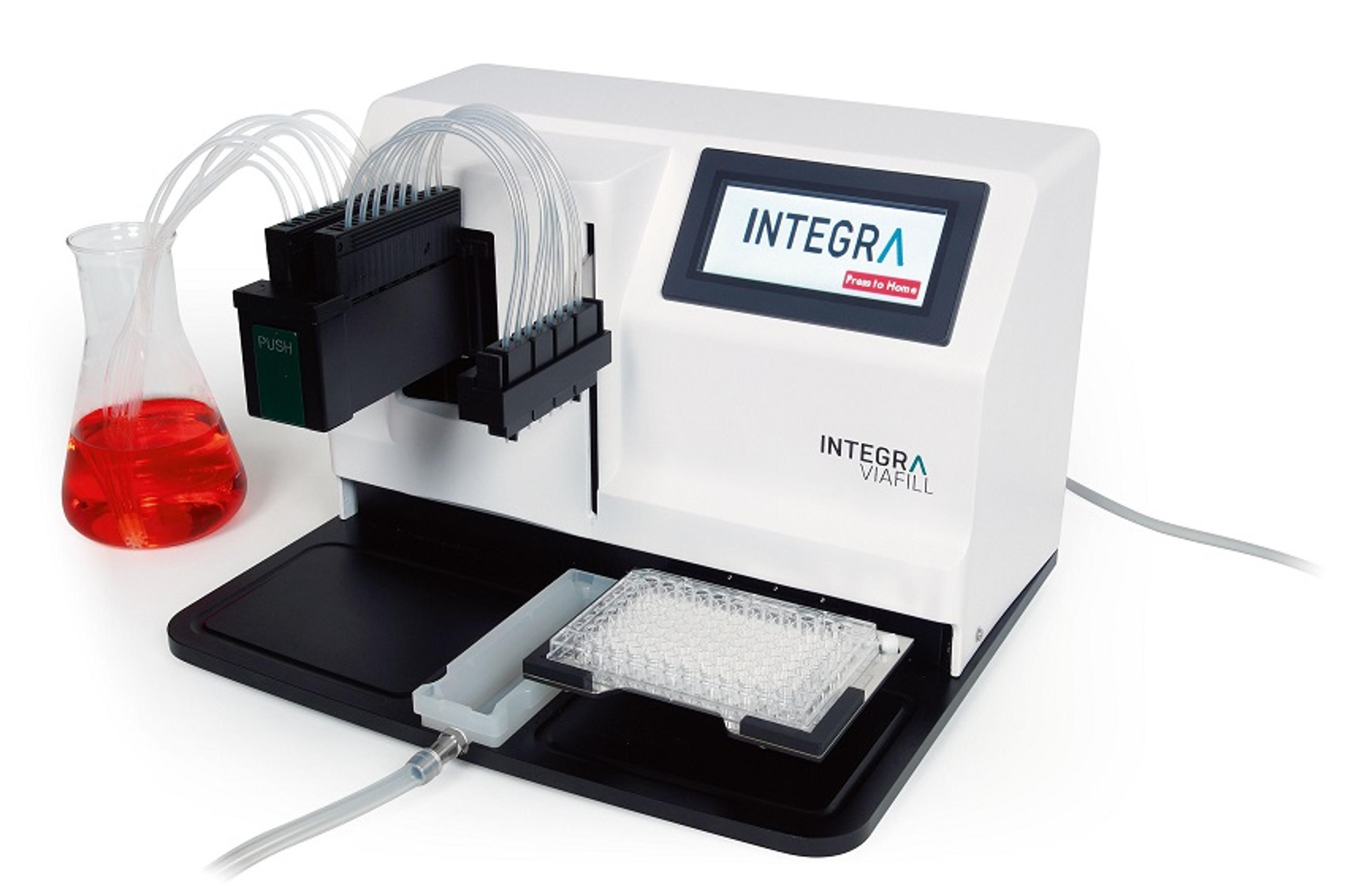Touchscreen Operated Rapid Reagent Dispenser from INTEGRA Bioscience Touchscreen Operated Rapid Reagent Dispenser from INTEGRA Bioscience