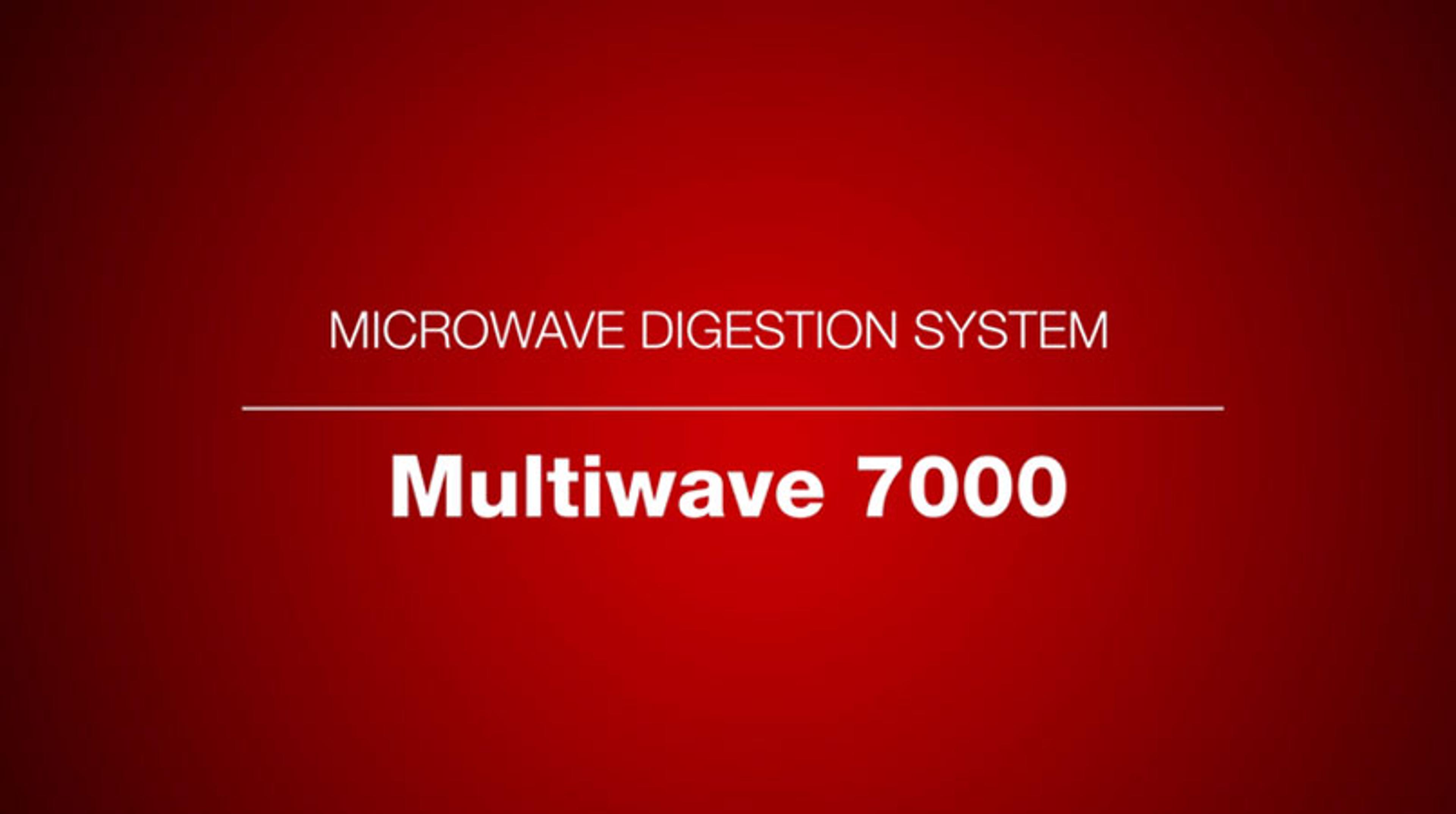 Multiwave 7000 Microwave Digestion System Multiwave 7000 Microwave Digestion System