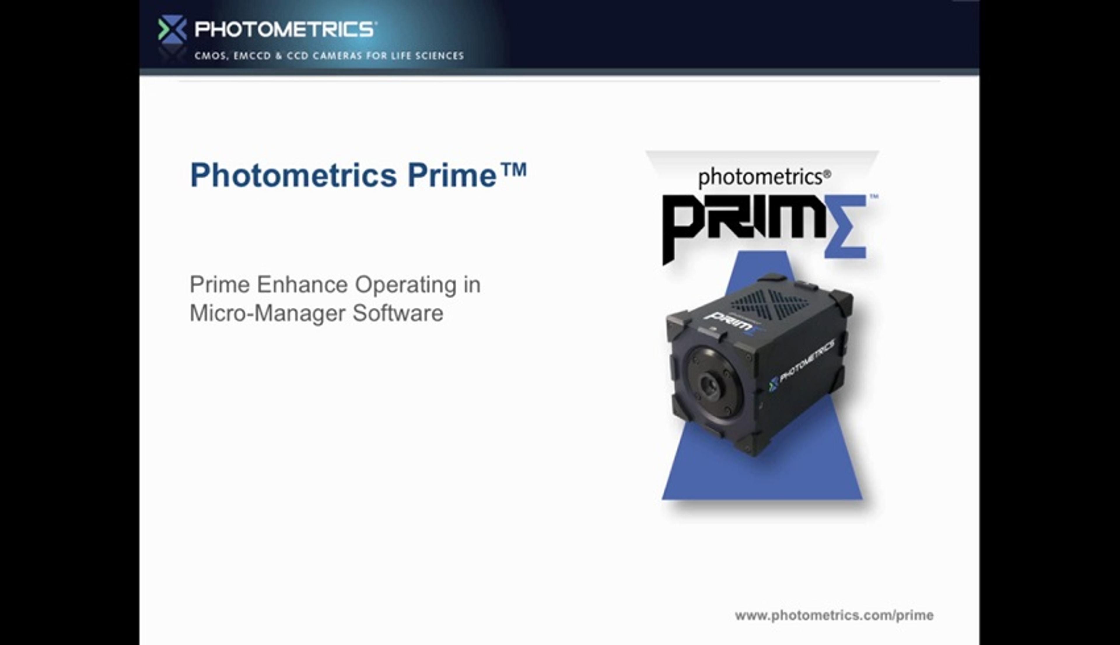 Using the PrimeEnhance Camera Feature in Micro-Manager Software Using the PrimeEnhance Camera Feature in Micro-Manager Software