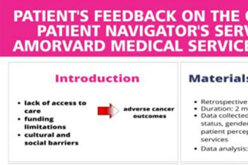 Patients feedback on the quality of patient navigator’s services at Amorvard Medical Services, Nigeria