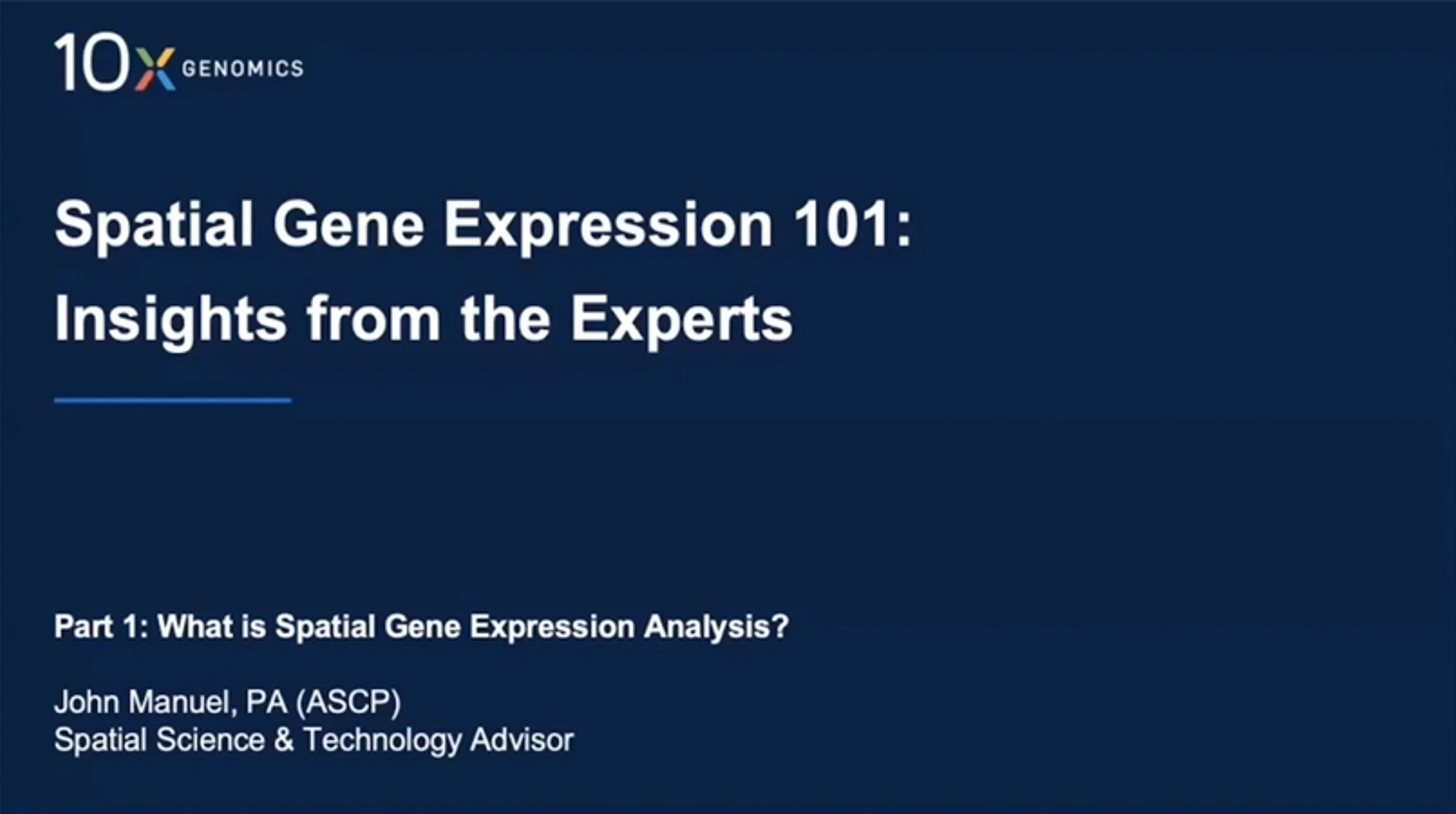 What is spatial gene expression analysis? What is spatial gene expression analysis?