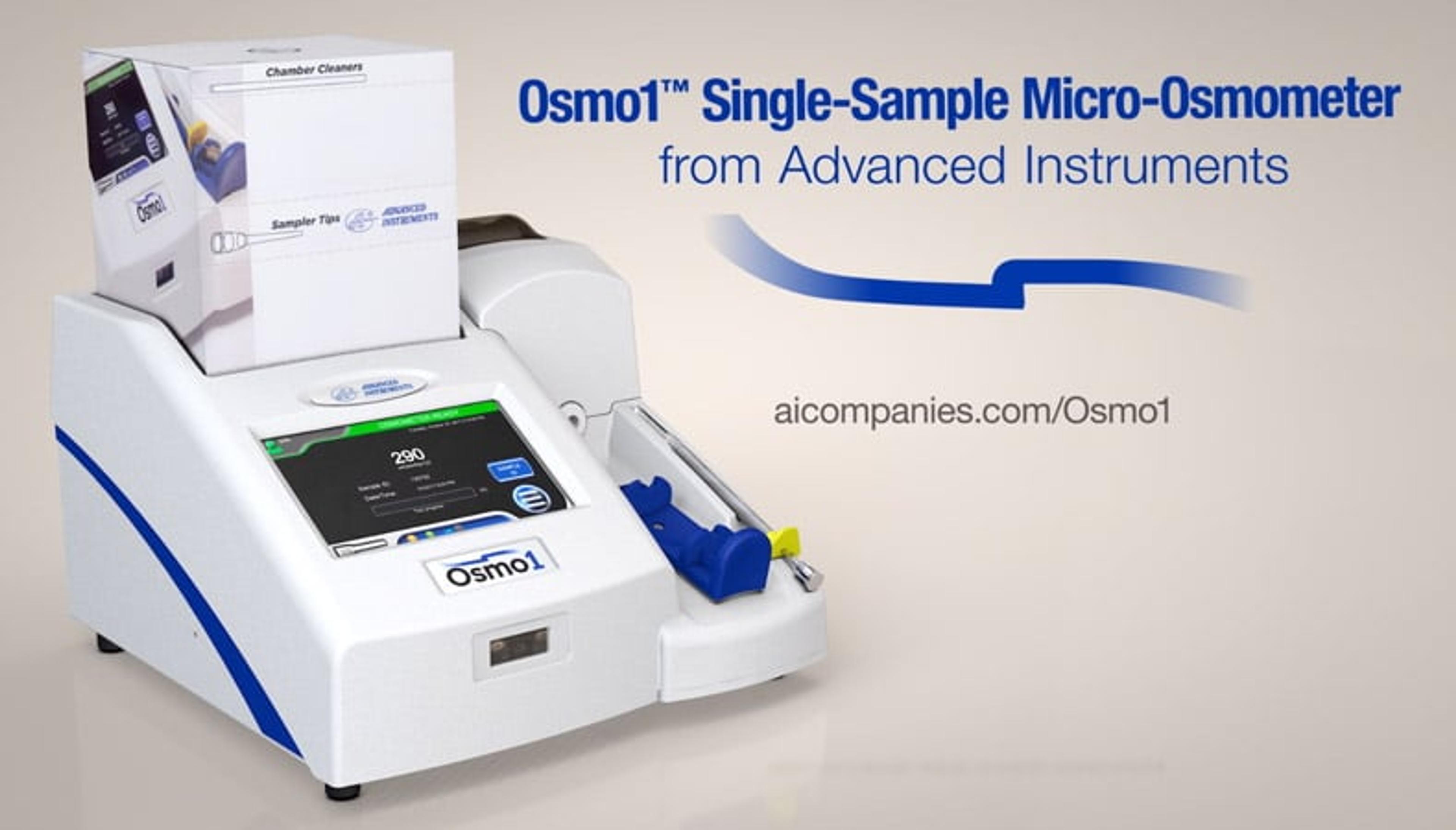 Introducing the Advanced Osmo1 single-sample micro-osmometer Introducing the Advanced Osmo1 single-sample micro-osmometer