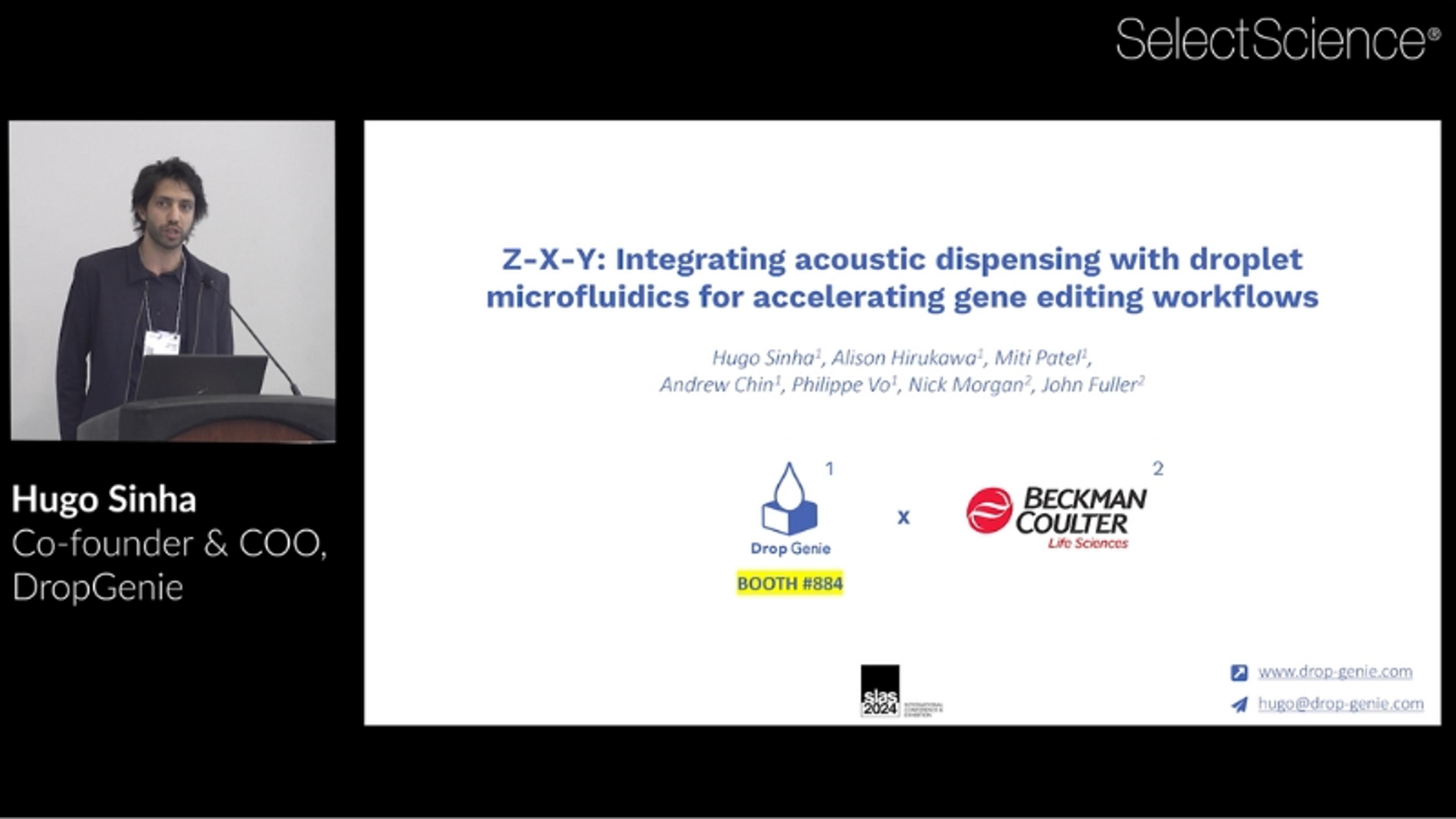 Integrated acoustic dispensing and droplet microfluidics accelerate gene editing workflows Integrated acoustic dispensing and droplet microfluidics accelerate gene editing workflows