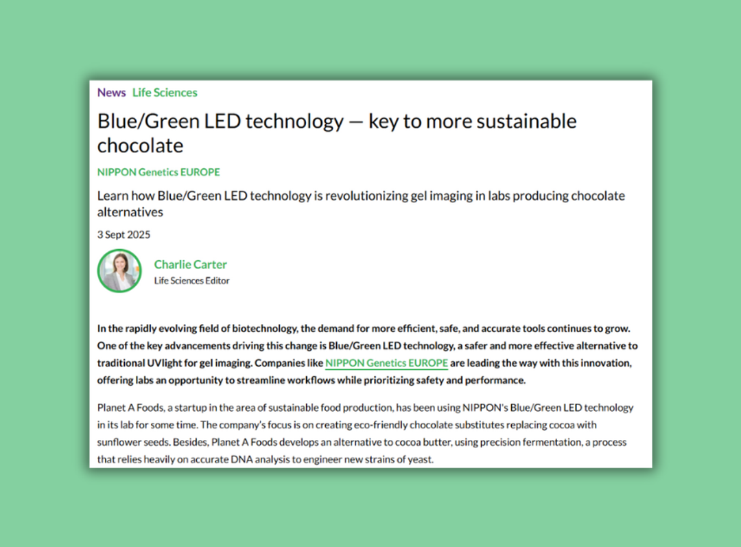 Blue/Green LED technology — key to more sustainable chocolate