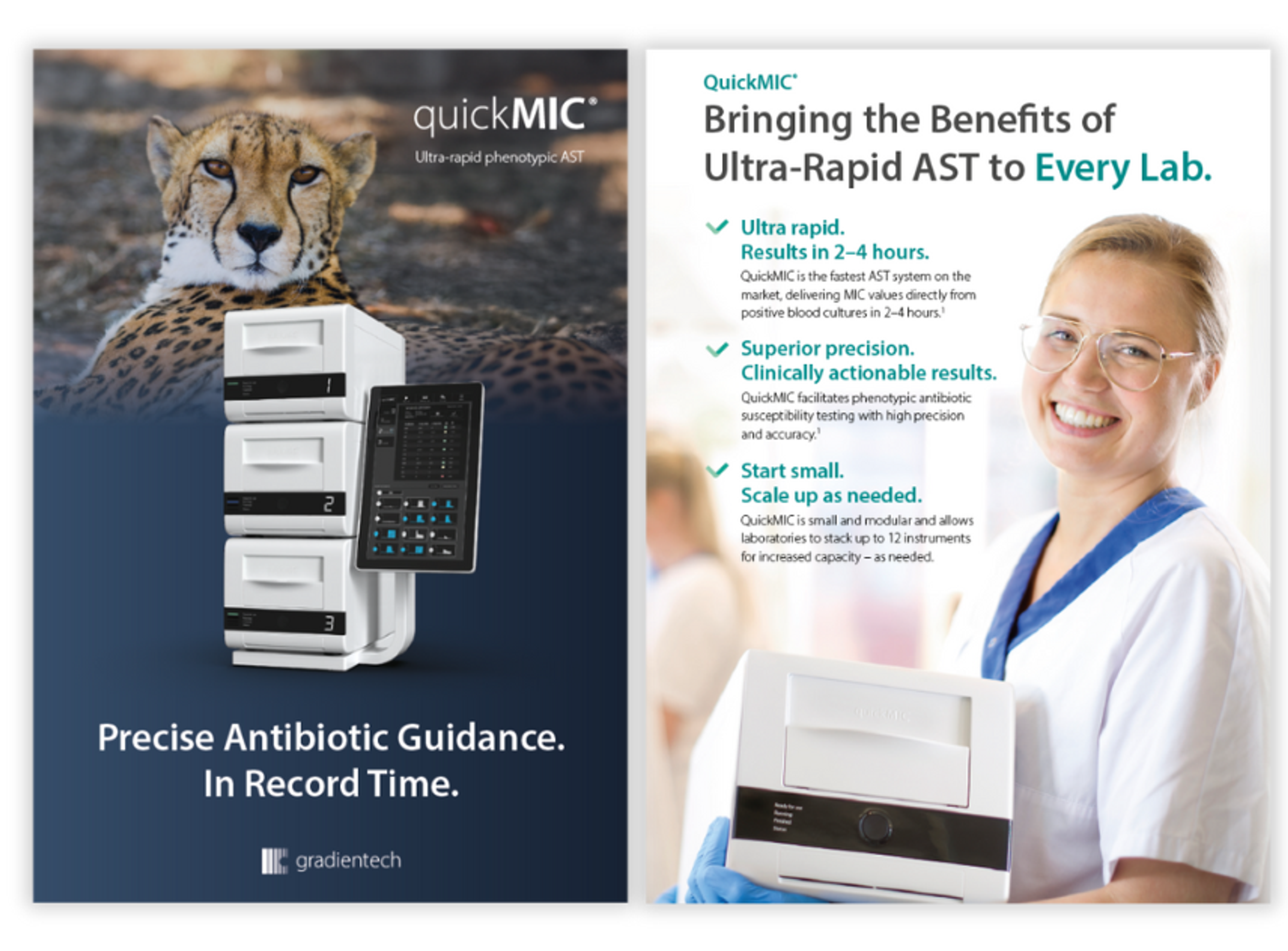 Screenshot of QuickMIC ultra-rapid phenotypic AST brochure