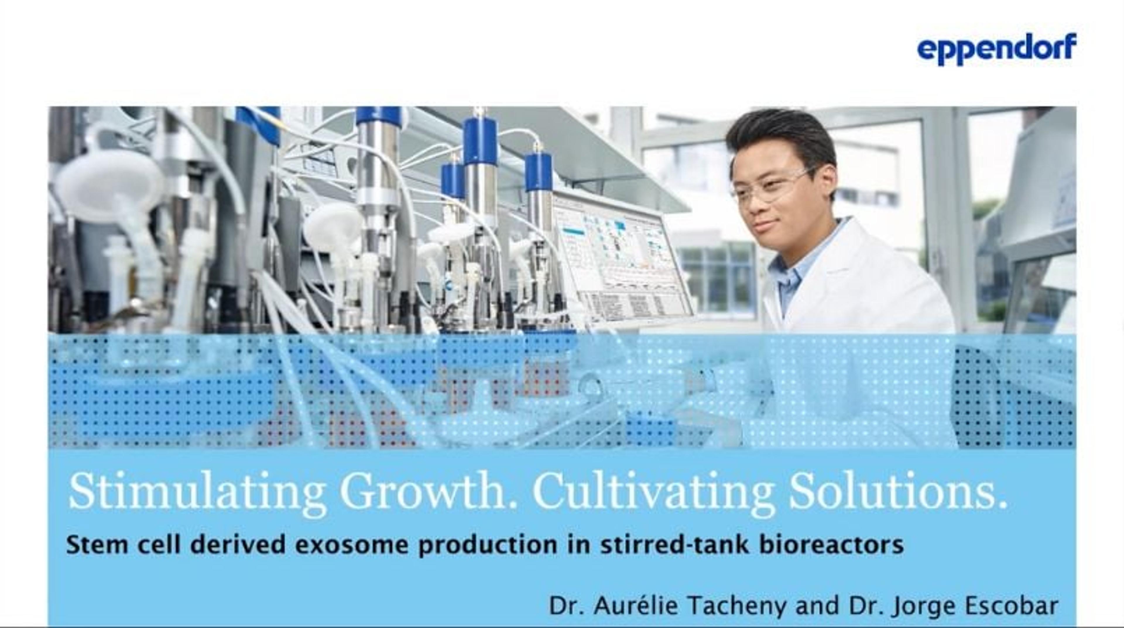 Stem cell derived exome production in stirred-tank bioreactors Stem cell derived exome production in stirred-tank bioreactors
