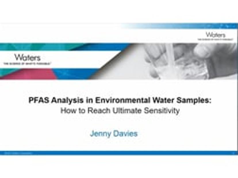 PFAS Analysis in Environmental Water Samples