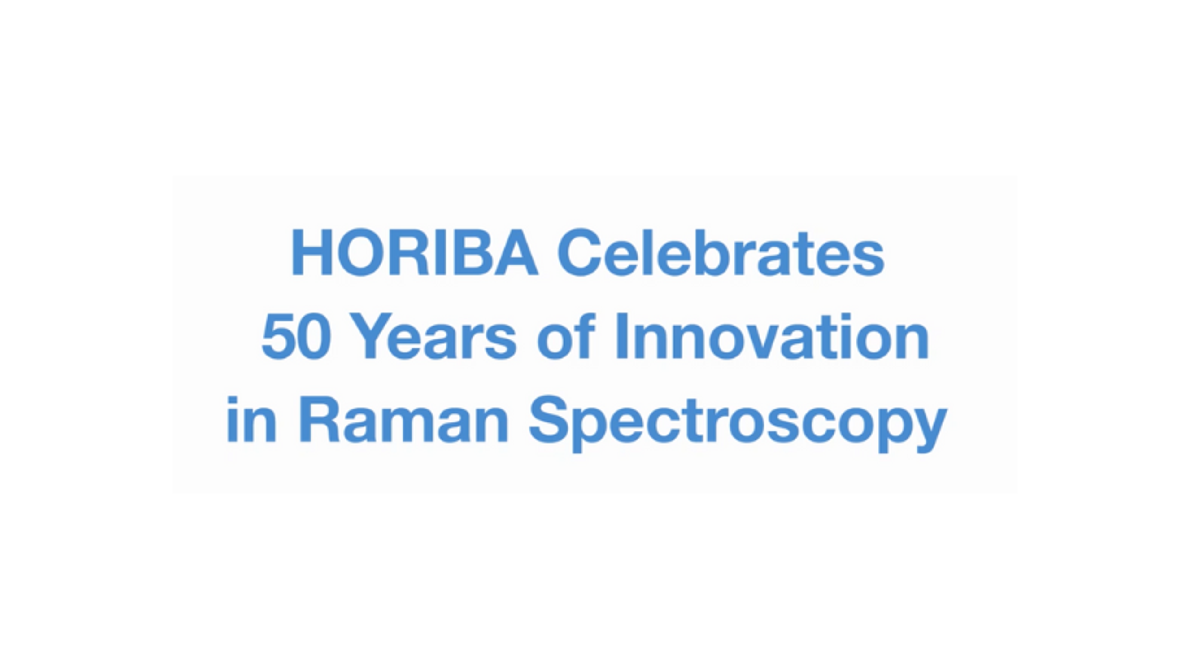 More than 50 years of Raman spectroscopy