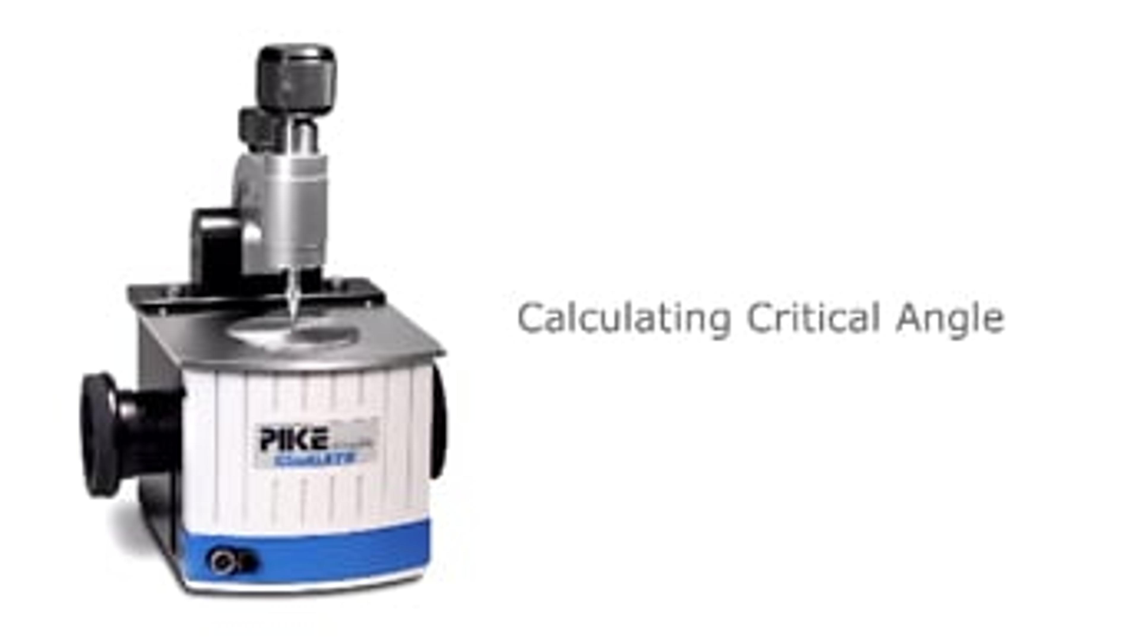 Calculating Critical Angle for ATR Sampling Calculating Critical Angle for ATR Sampling