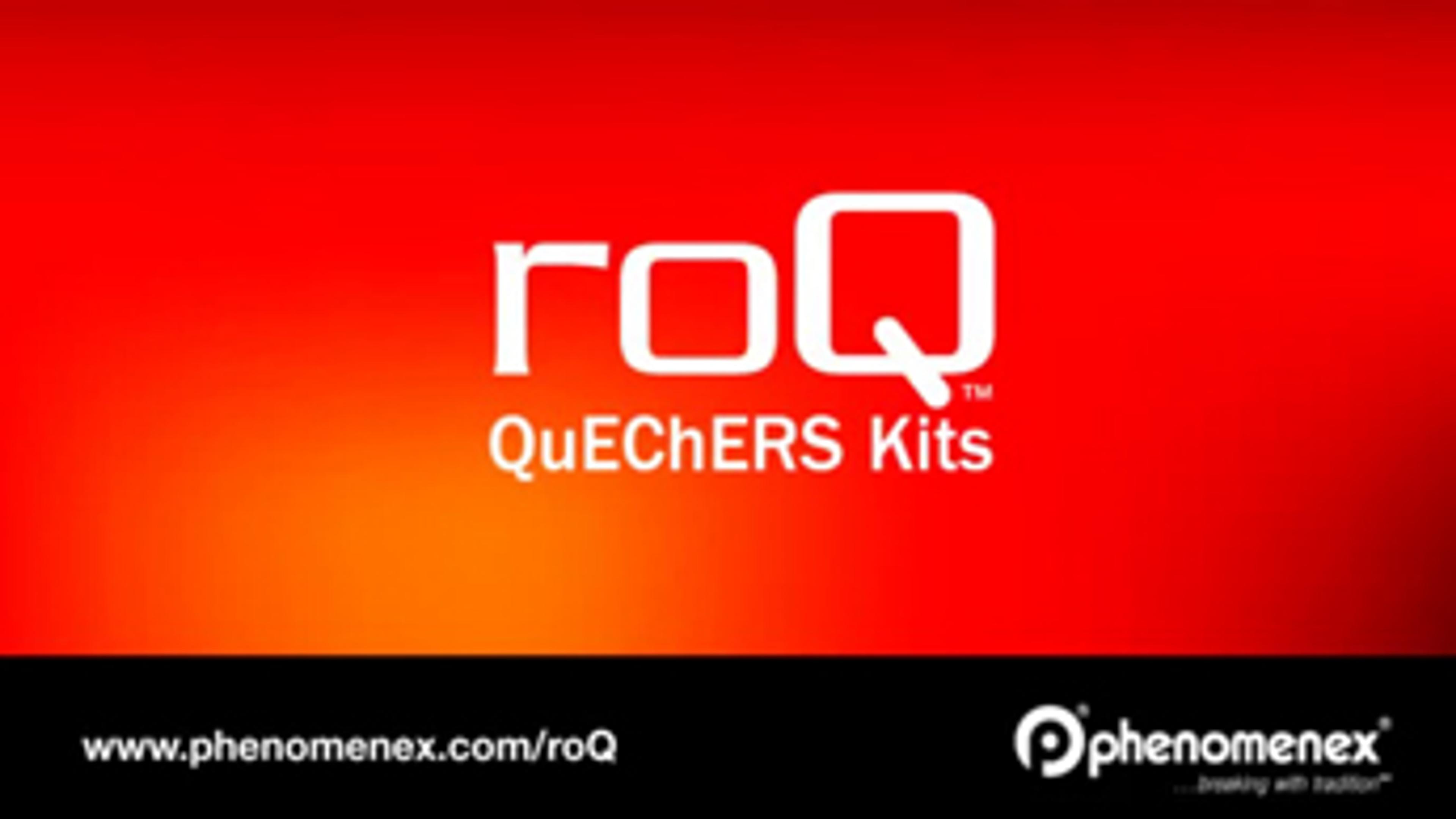roQ QuEChERS- An EASIER QuEChERS Solution for Multi-Residue Pesticide Analysis roQ QuEChERS- An EASIER QuEChERS Solution for Multi-Residue Pesticide Analysis