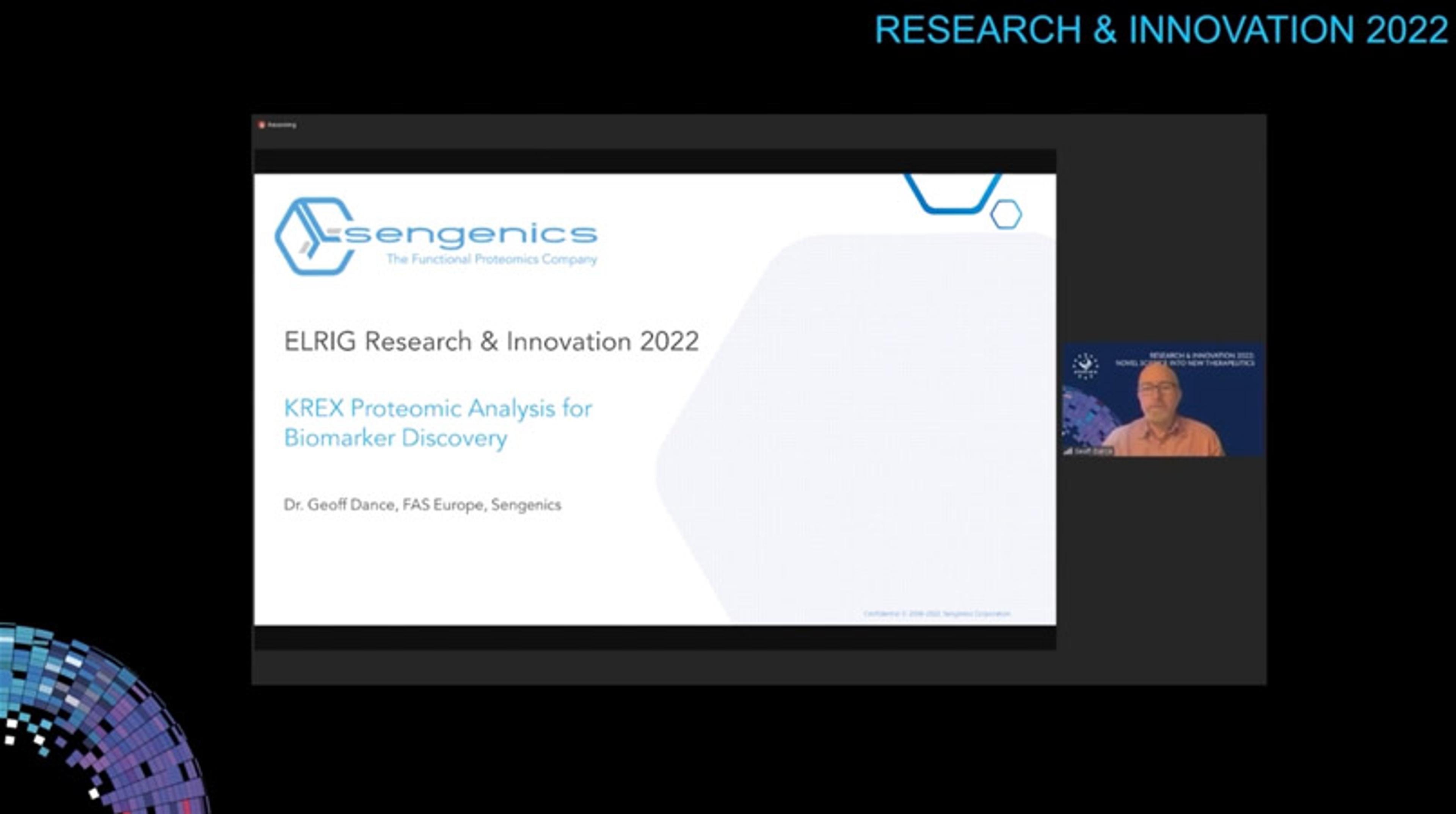ELRIG research and innovation 2022: KREX proteomic analysis for biomarker discovery ELRIG research and innovation 2022: KREX proteomic analysis for biomarker discovery