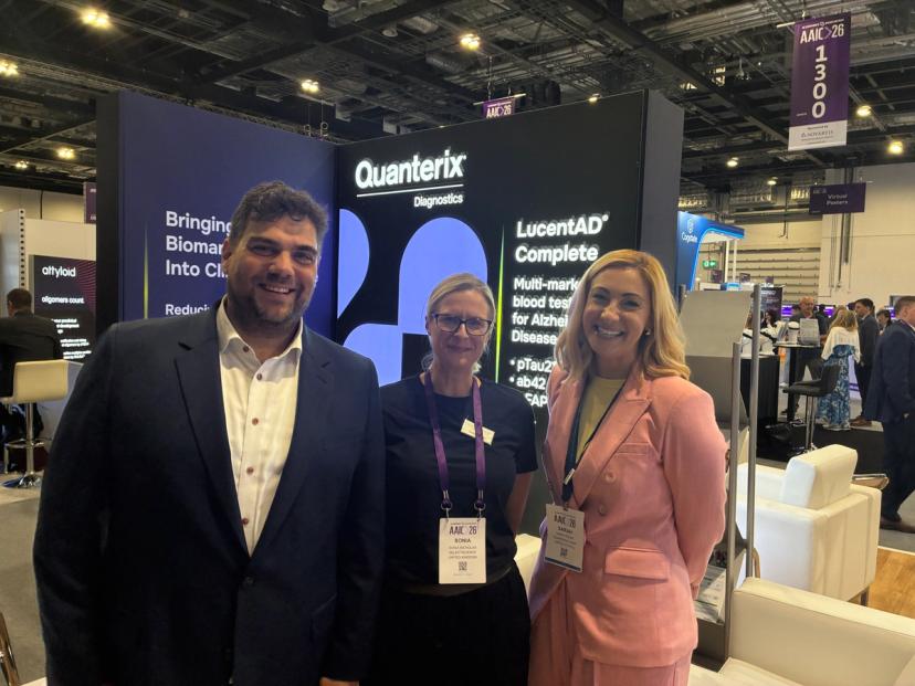 Sonia Nicholas, SelectScience, Sarah Dolny, VP Marketing and Jorge Marques Signes, VP, Accelerator and Clinical Services.