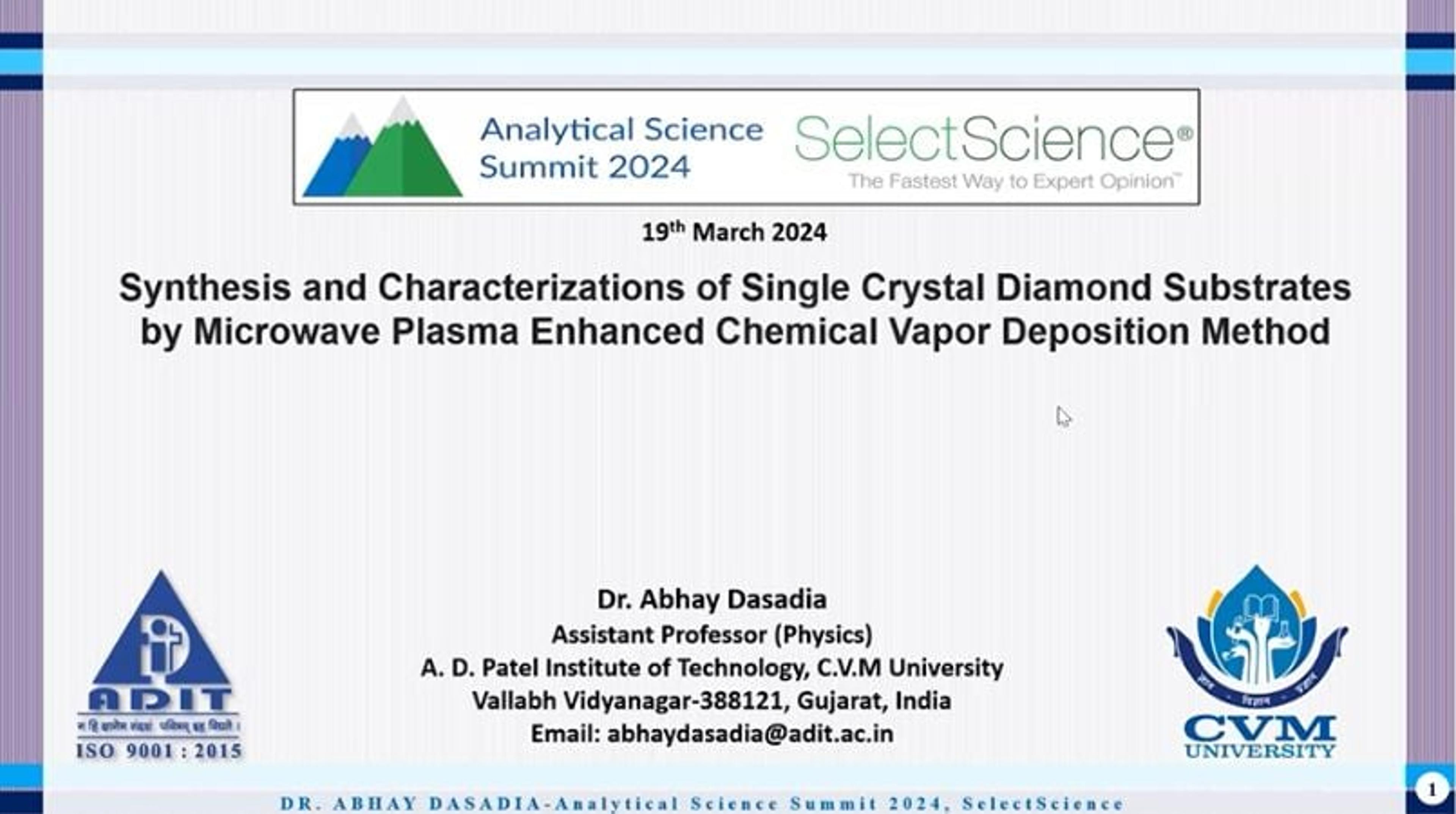 Synthesis of crystal diamond substrates by MPCVD Synthesis of crystal diamond substrates by MPCVD