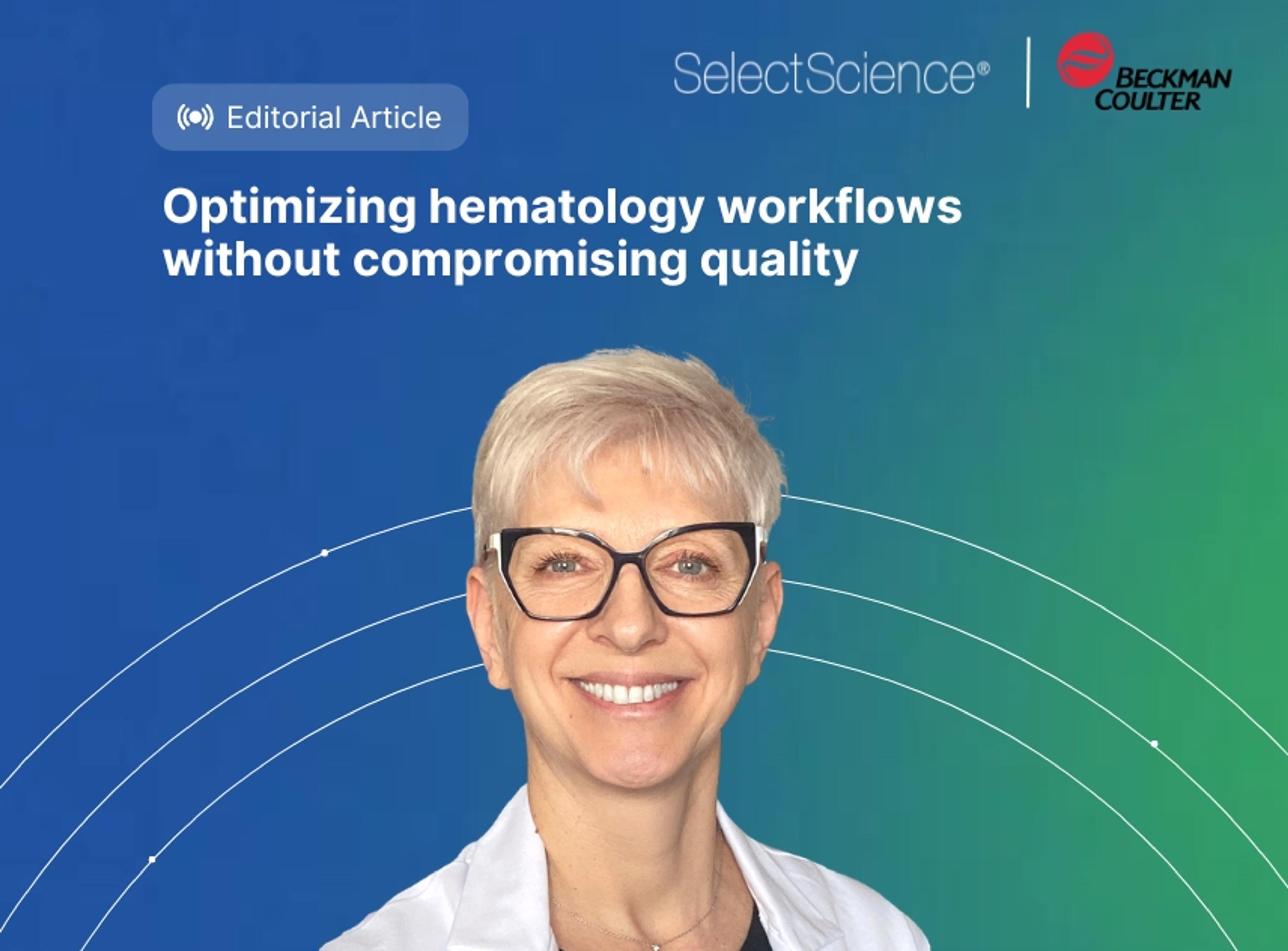 Optimizing hematology workflows without compromising quality speaker image