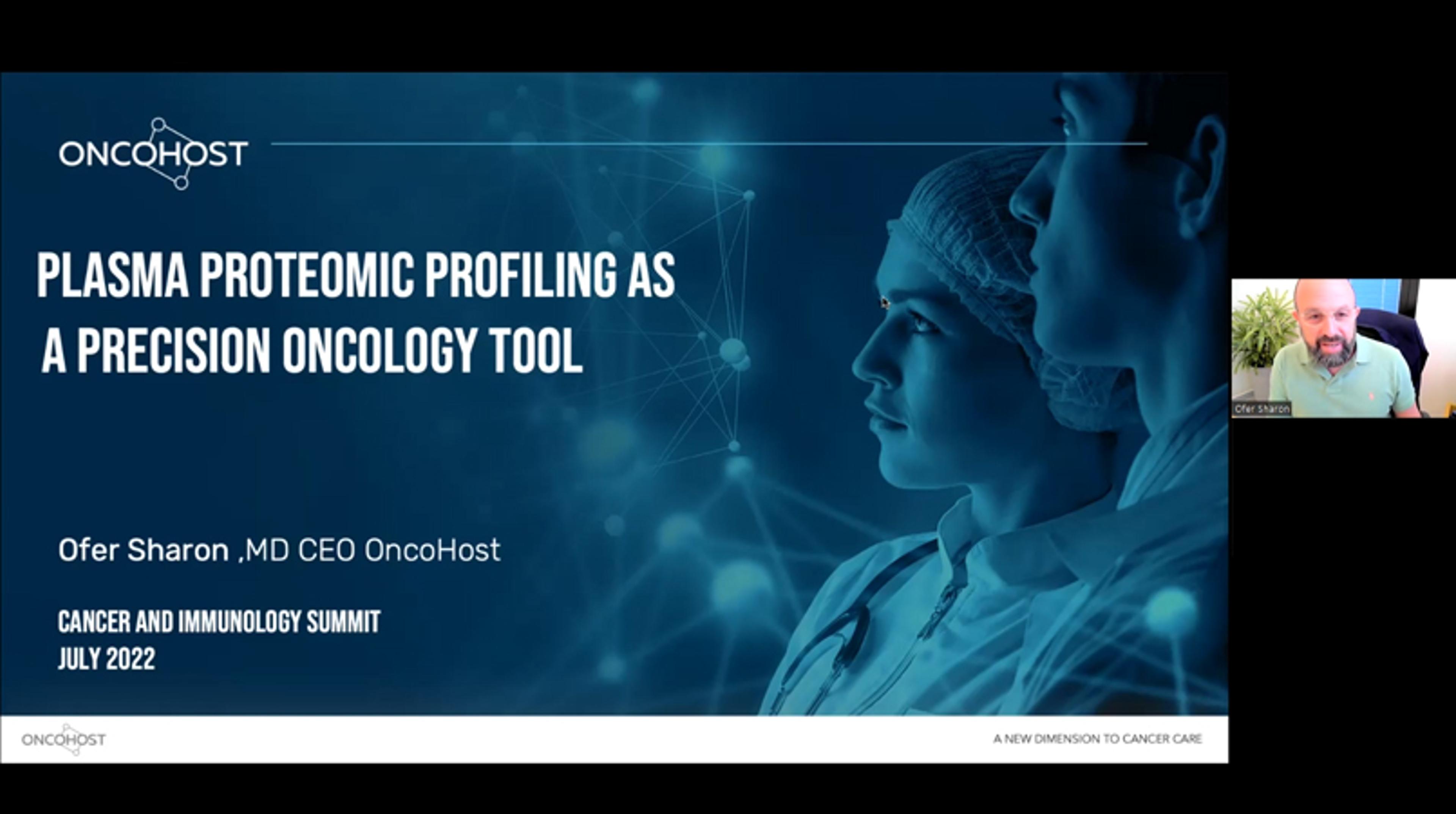 Plasma proteomic profiling as a precision oncology tool Plasma proteomic profiling as a precision oncology tool