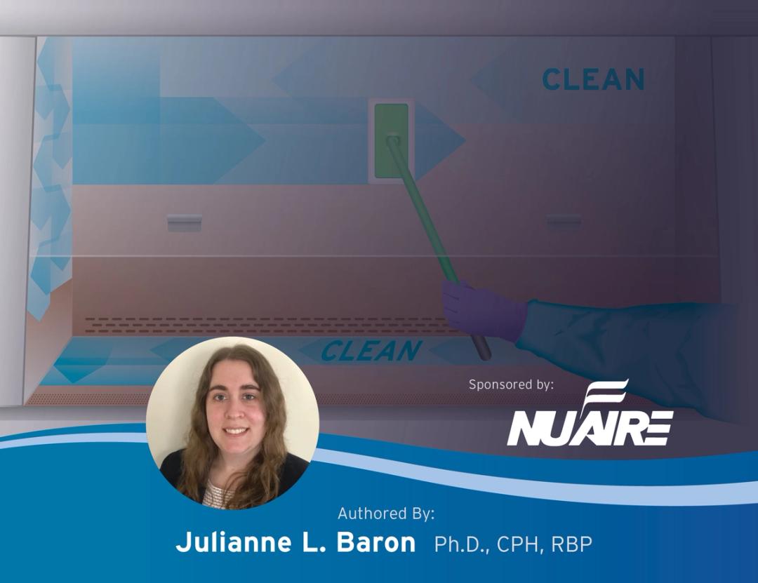 Surface decontamination in a biosafety cabinet