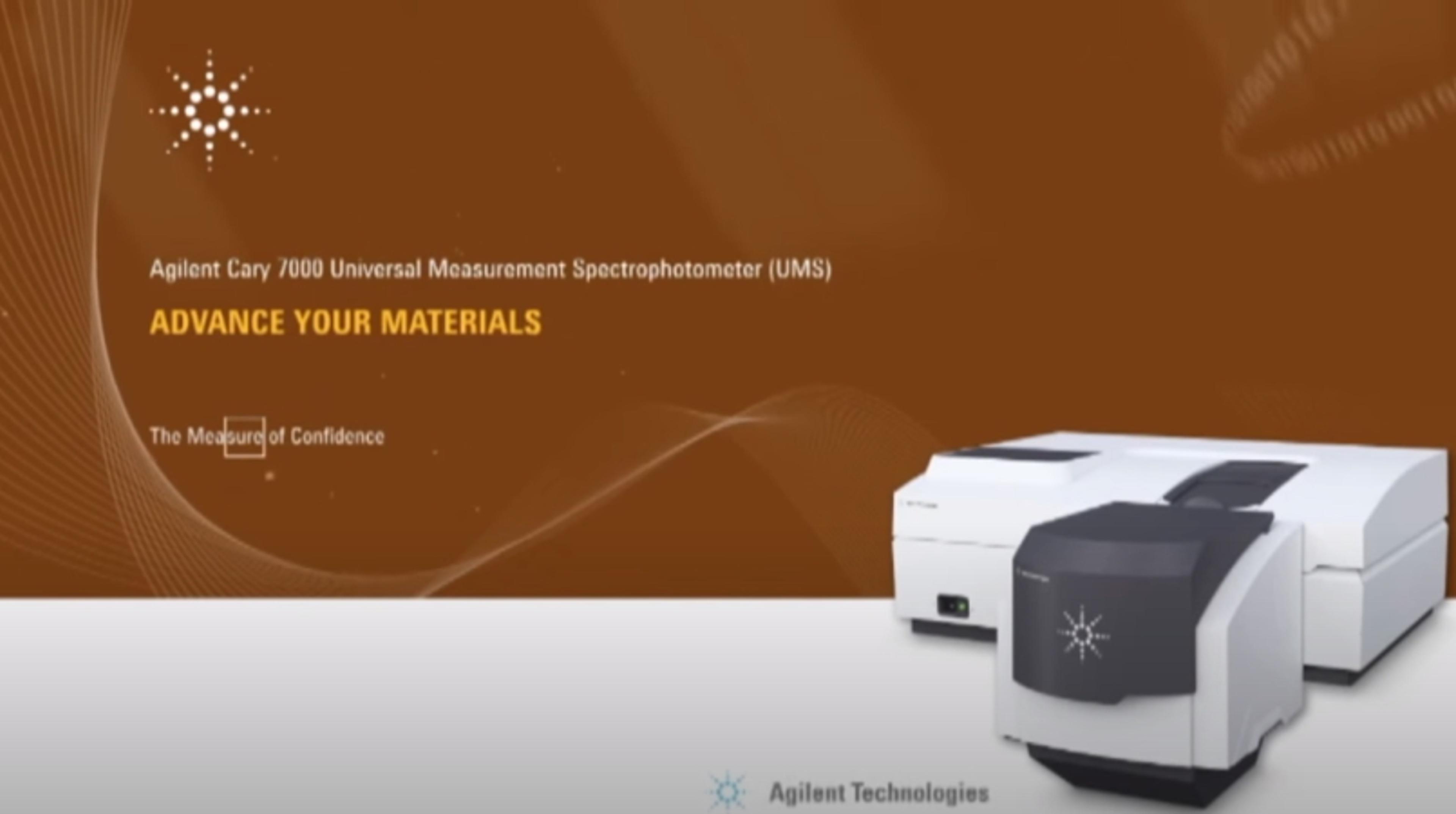 Cary 7000 universal measurement spectrophotometer (UMS) video Cary 7000 universal measurement spectrophotometer (UMS) video