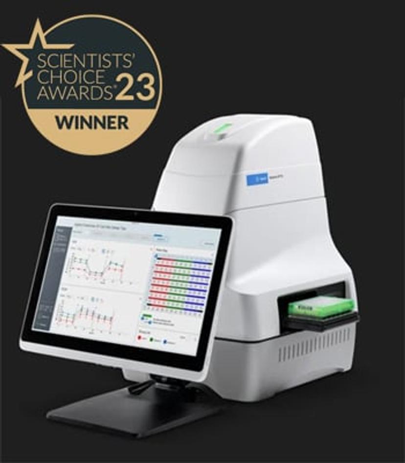 The Seahorse XF Pro Analyzer with the 2023 Scientists' Choice Awards winner badge