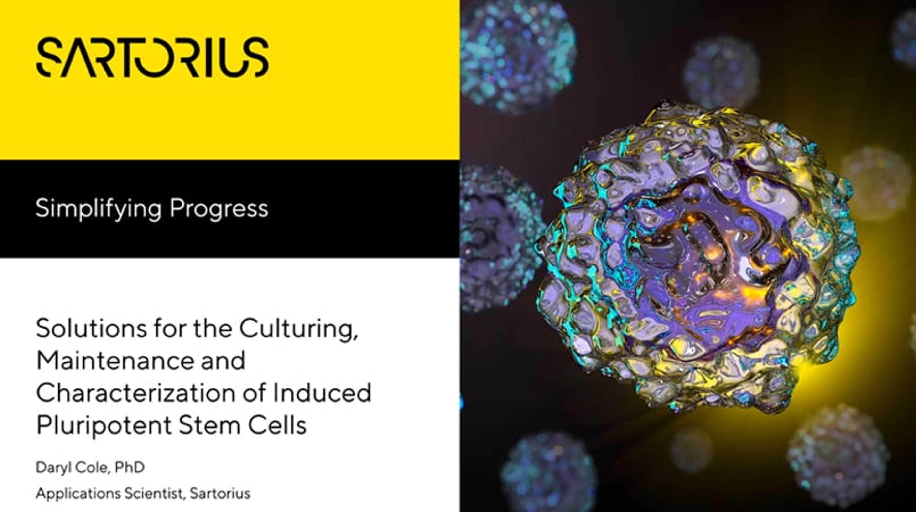 Solutions for the culturing, maintenance, and characterization of iPSCs Solutions for the culturing, maintenance, and characterization of iPSCs