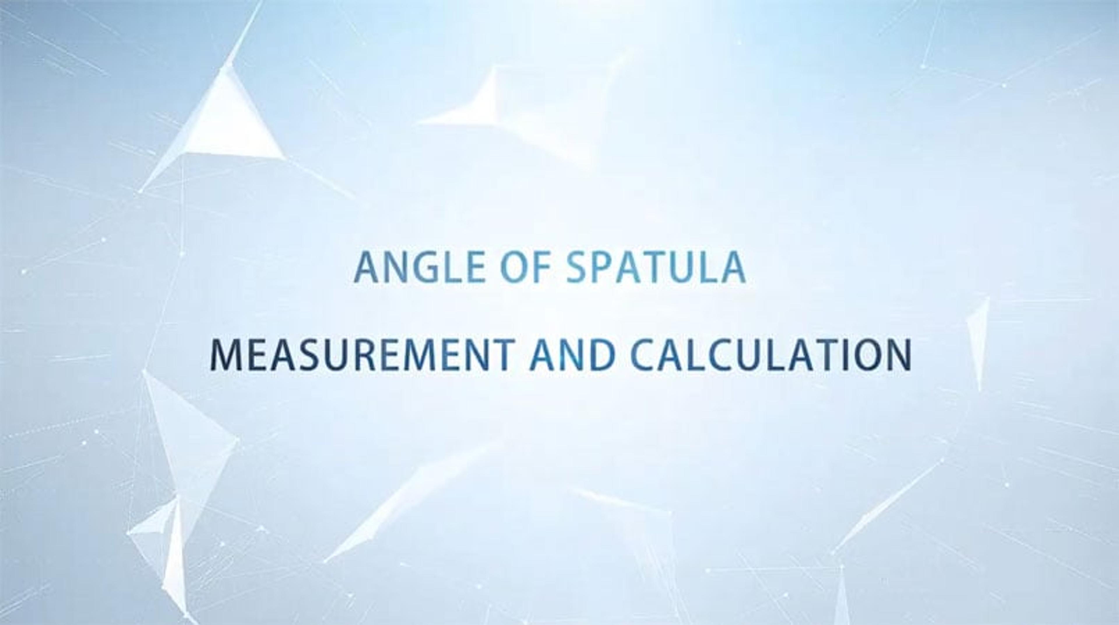 Angle of spatula measurement of powder materials with PowderPro A1 Angle of spatula measurement of powder materials with PowderPro A1
