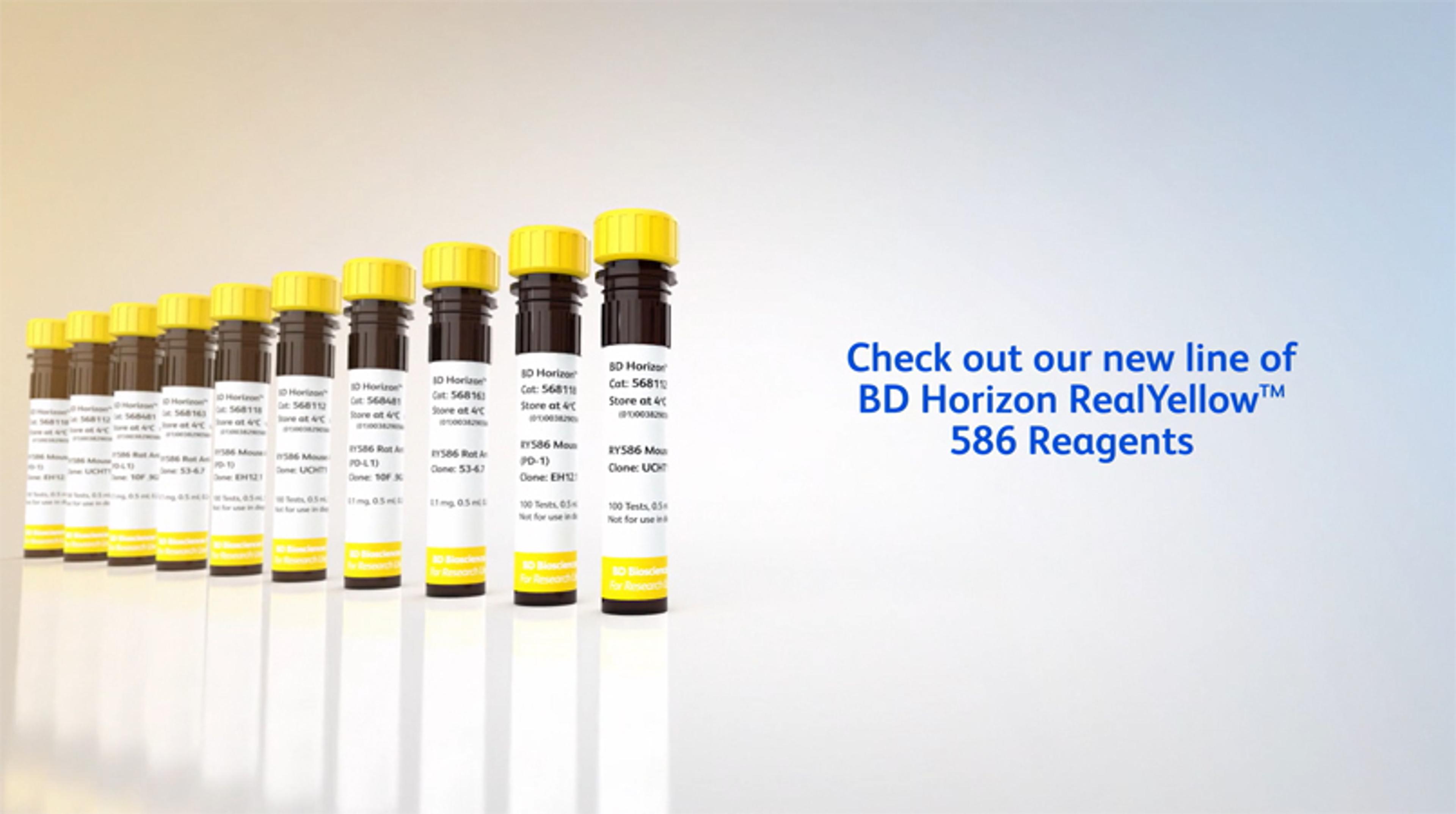 New line of BD Horizon RealYellow 586 Reagents New line of BD Horizon RealYellow 586 Reagents
