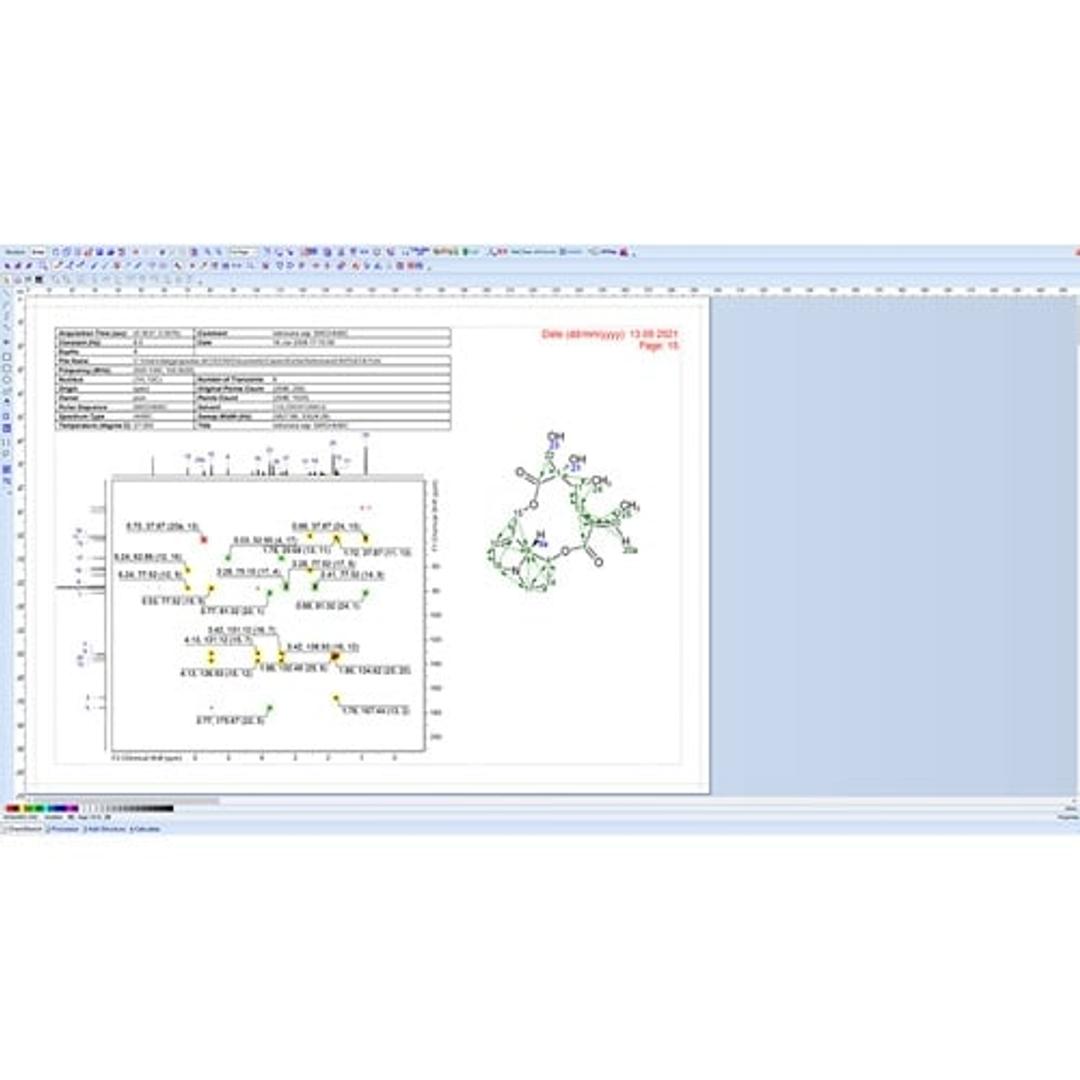 Report NMR data with a single slick