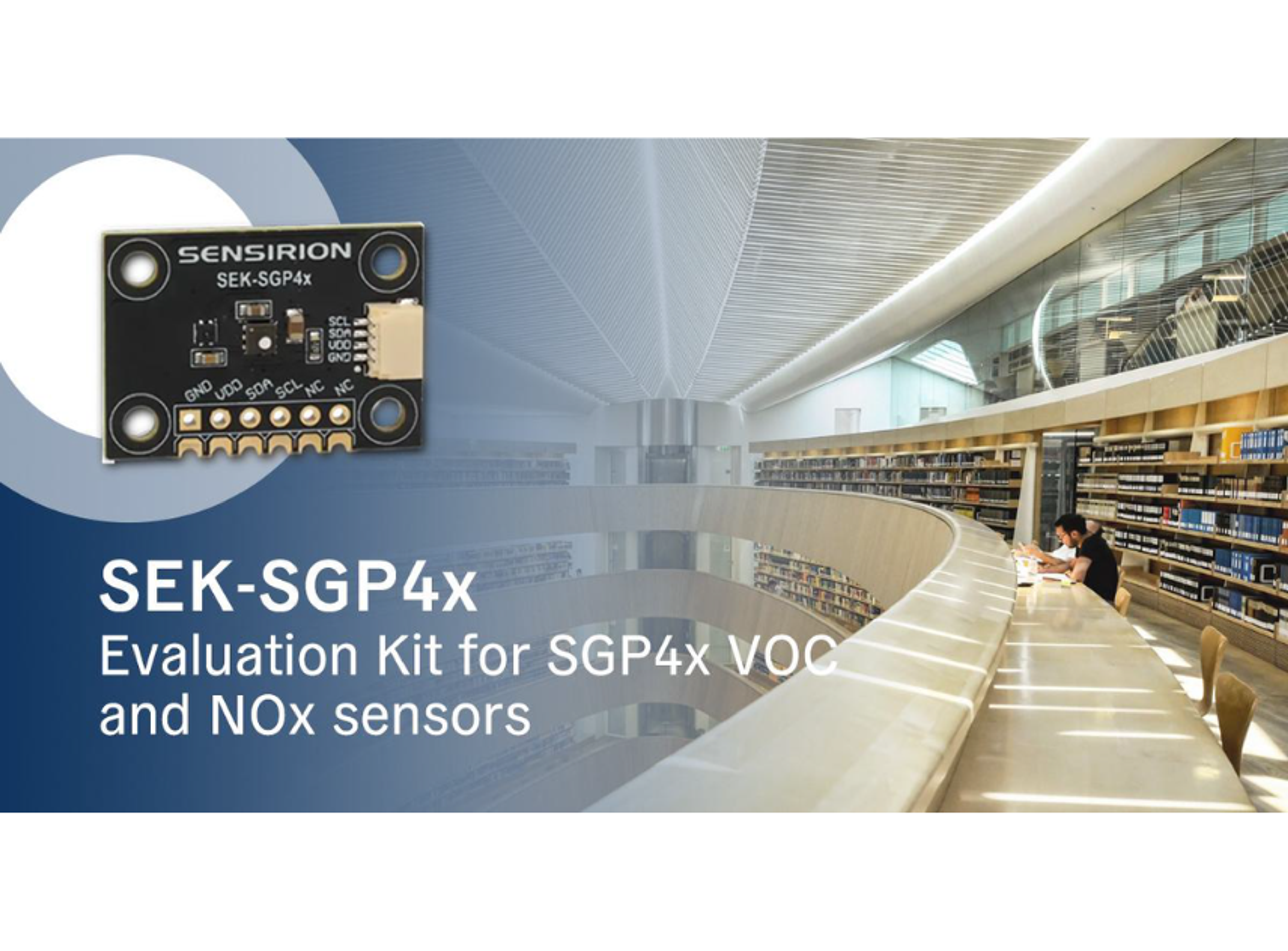 Sensirion SEK-SGP4x Evaluation Kit for evaluating SGP40 and SGP41 VOC and NOx sensors