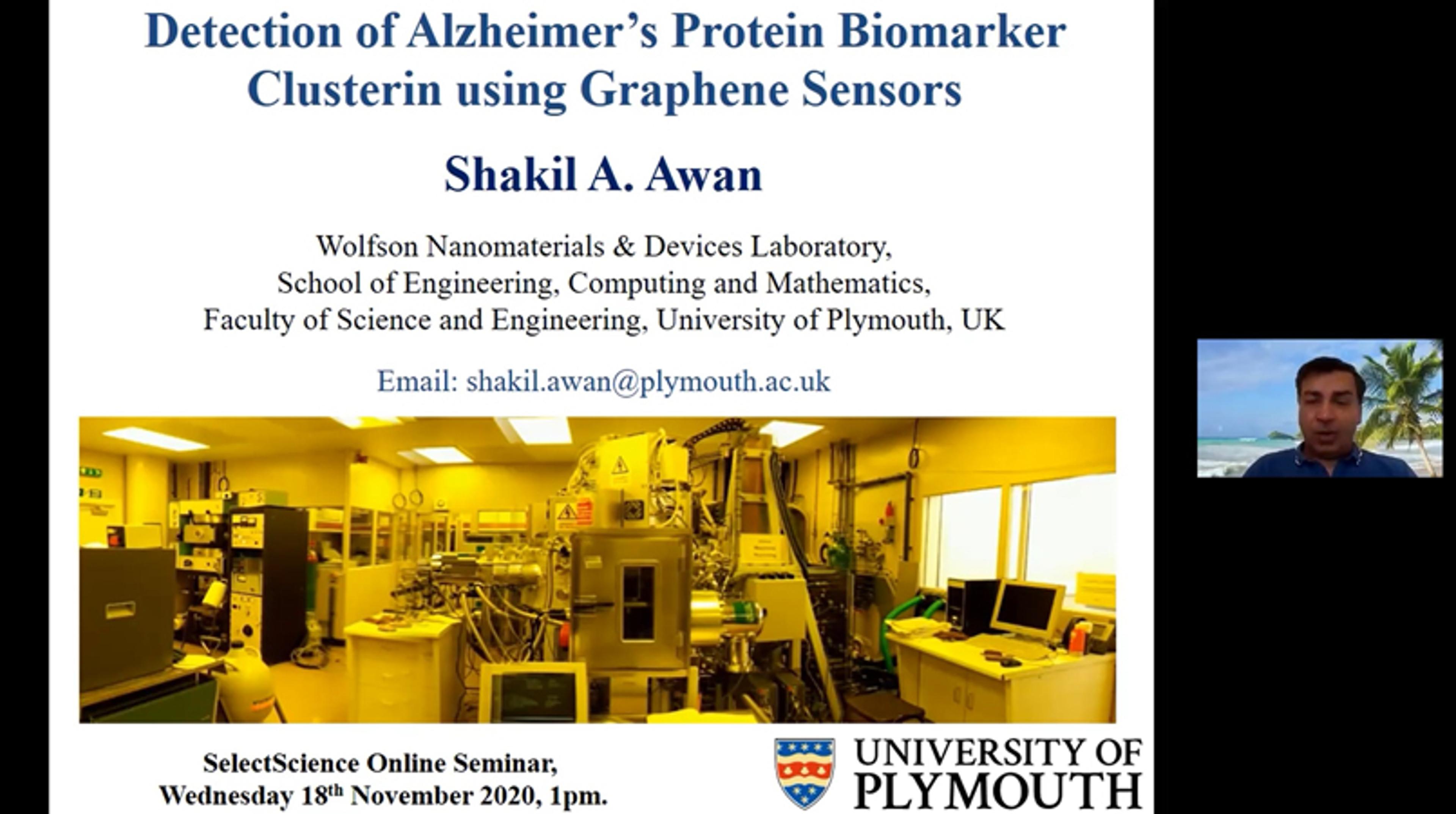 Detection of Alzheimer's protein biomarker clusterin using graphene sensors Detection of Alzheimer's protein biomarker clusterin using graphene sensors