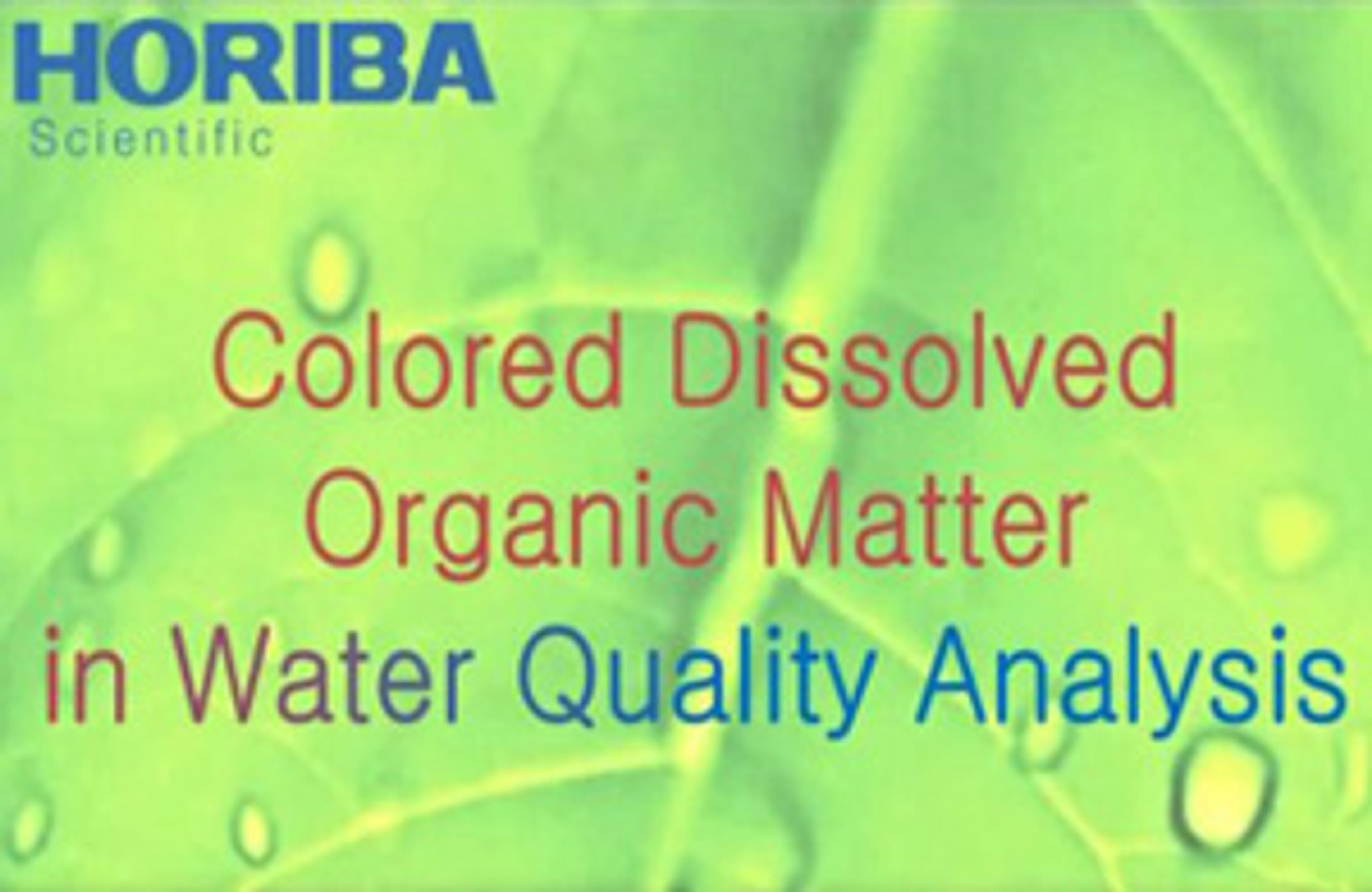 CDOM Analysis using the Aqualog from Horiba CDOM Analysis using the Aqualog from Horiba