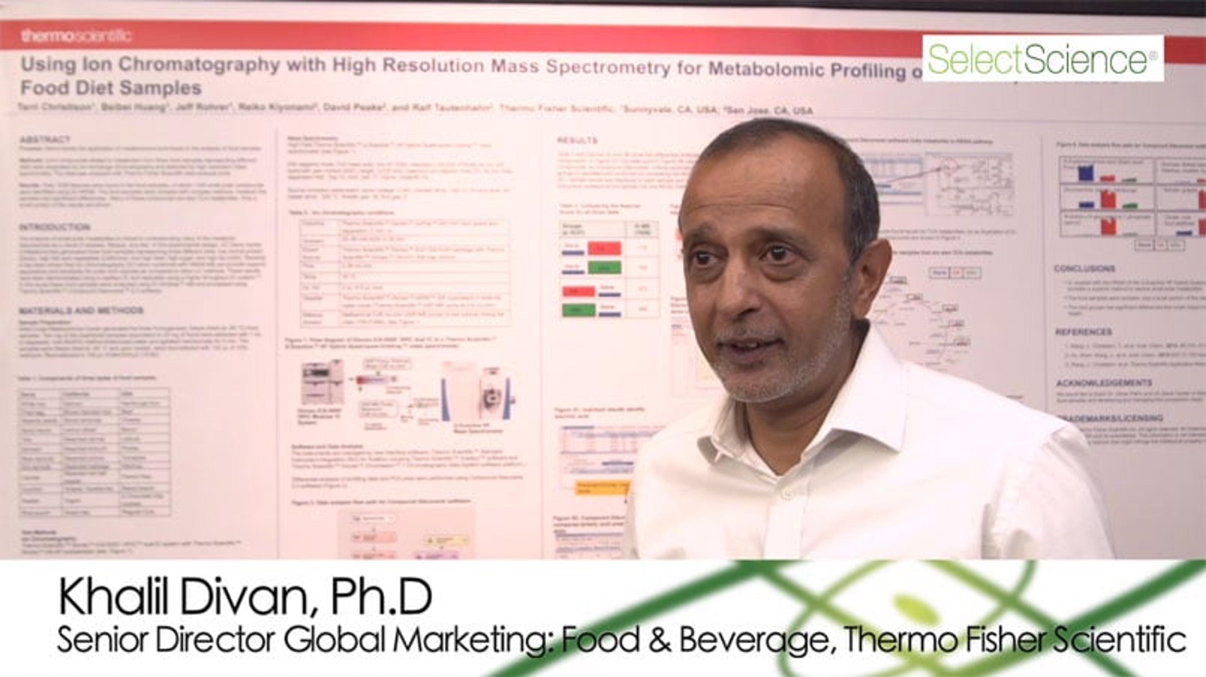 Using Ion Chromatography with High Resolution Mass Spectrometry for Metabolic Profiling of Three Representative Food Diet Samples