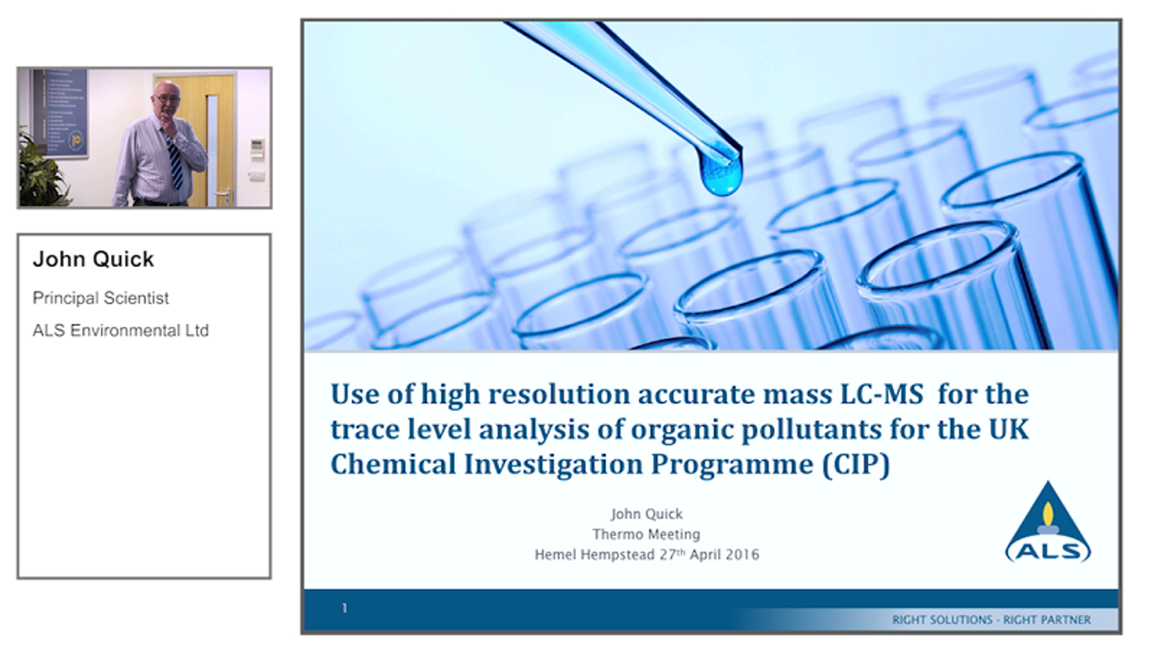 Use of High Resolution Accurate Mass Spectrometry for Analysis of Organic Pollutants Use of High Resolution Accurate Mass Spectrometry for Analysis of Organic Pollutants