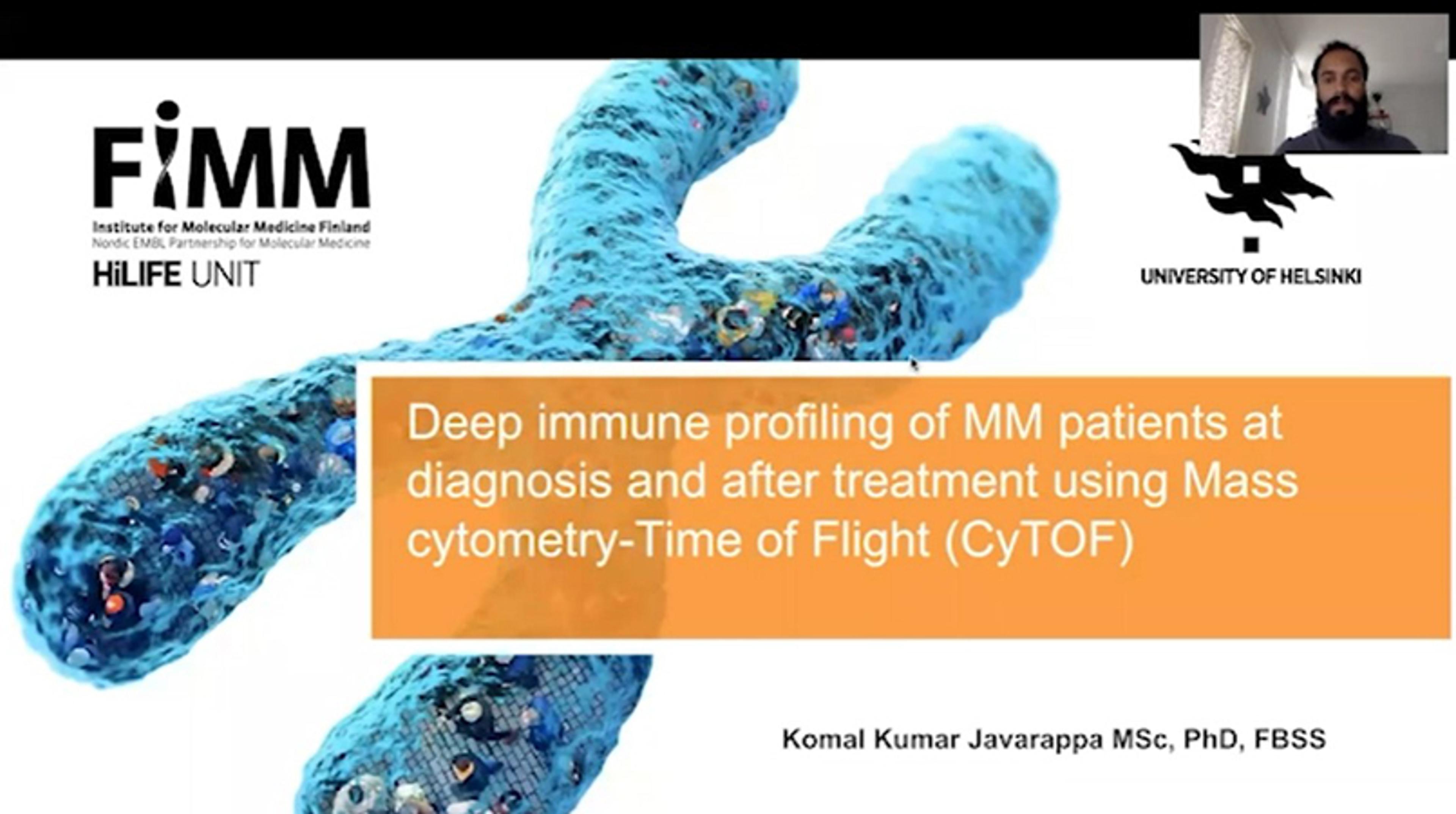 Profiling of the immune system of multiple myeloma patients at diagnosis and after treatment using mass cytometry by time-of-flight (CyTOF) Profiling of the immune system of multiple myeloma patients at diagnosis and after treatment using mass cytometry by time-of-flight (CyTOF)