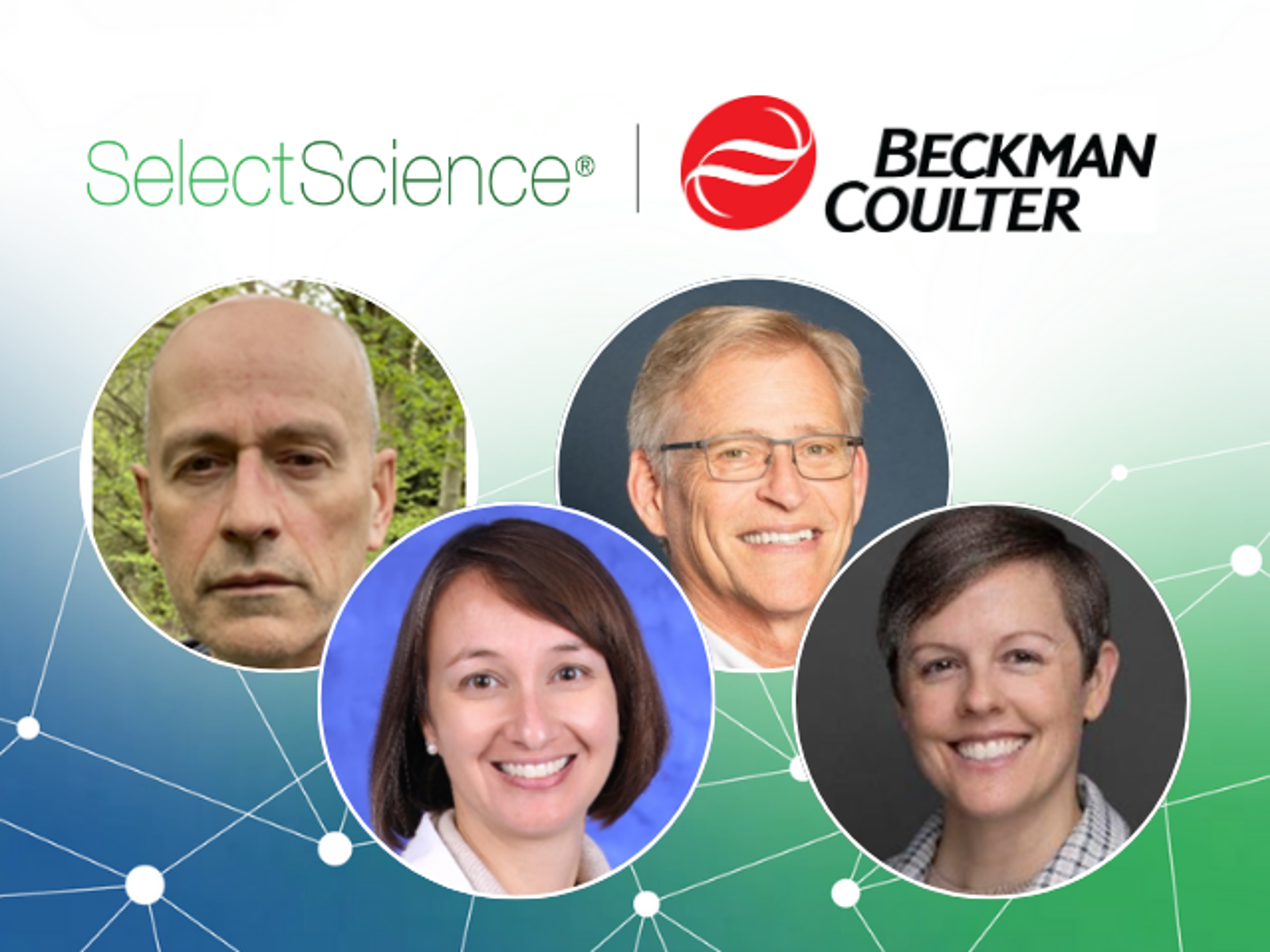 Image of headshots of the four webinar speakers for Managing antimicrobial resistance: A healthcare system's approach to antimicrobial detection and stewardship