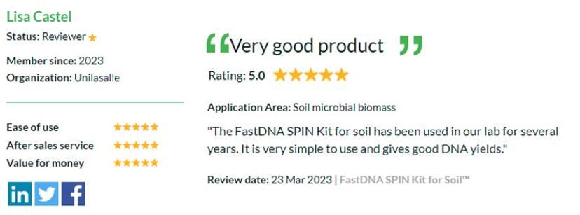 Review of the FastDNA SPIN Kit for Soil from MP Biomedicals