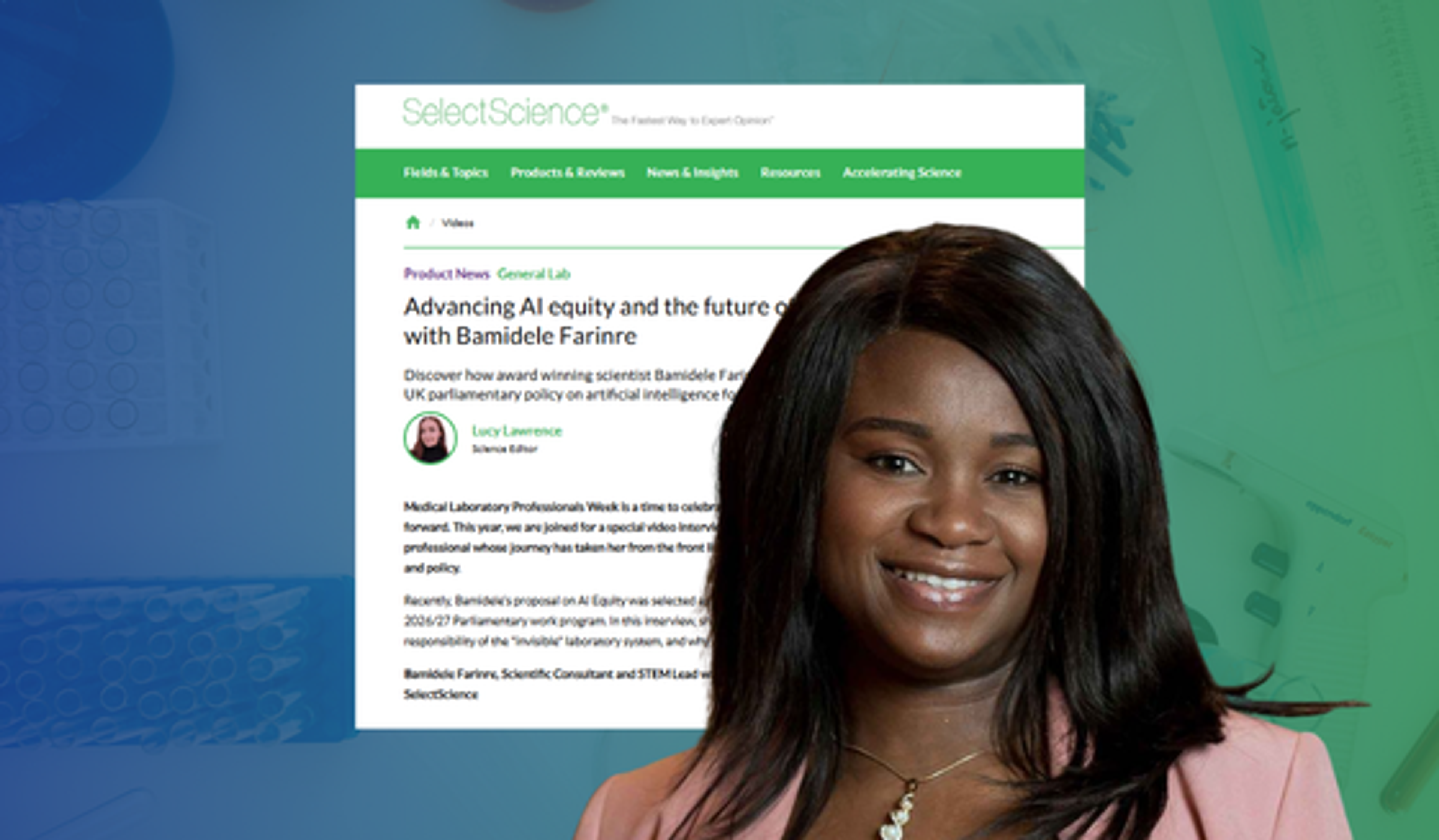 Advancing AI equity and the future of laboratory governance with Bamidele Farinre Advancing AI equity and the future of laboratory governance with Bamidele Farinre