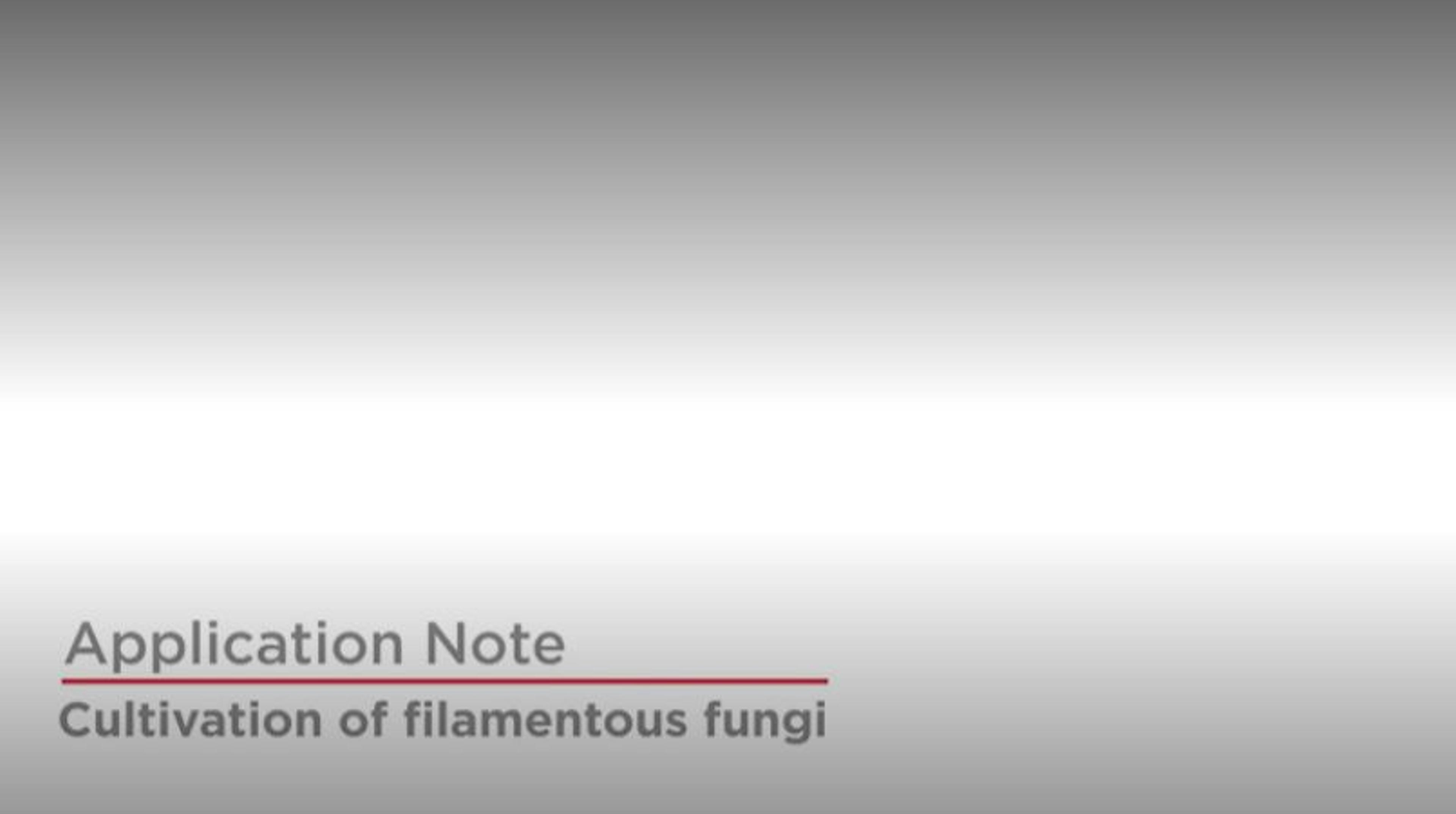 Cultivation of filamentous fungi Cultivation of filamentous fungi