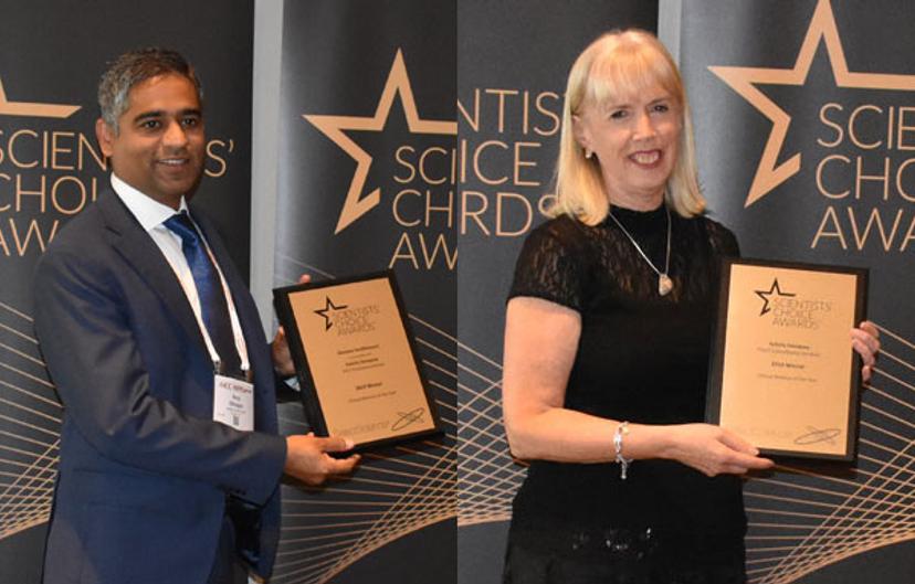 Anuj Dhingra & Felicity Dempsey collect Eobinar of the Year awards