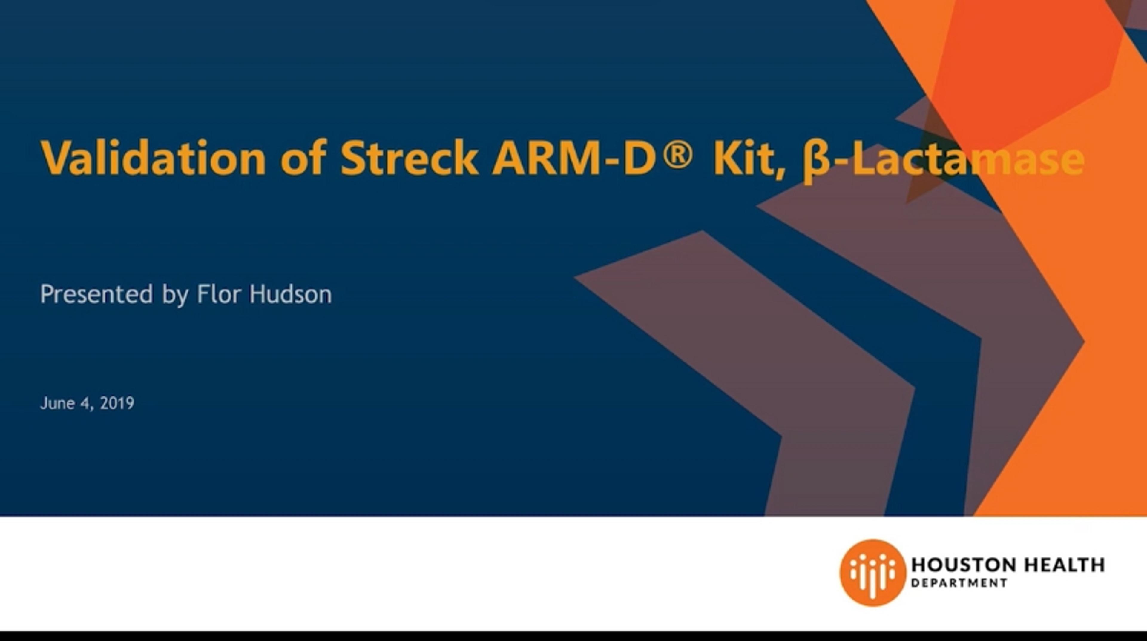 Validation of the Streck β-Lactamase kit for screening bacterial isolates Validation of the Streck β-Lactamase kit for screening bacterial isolates