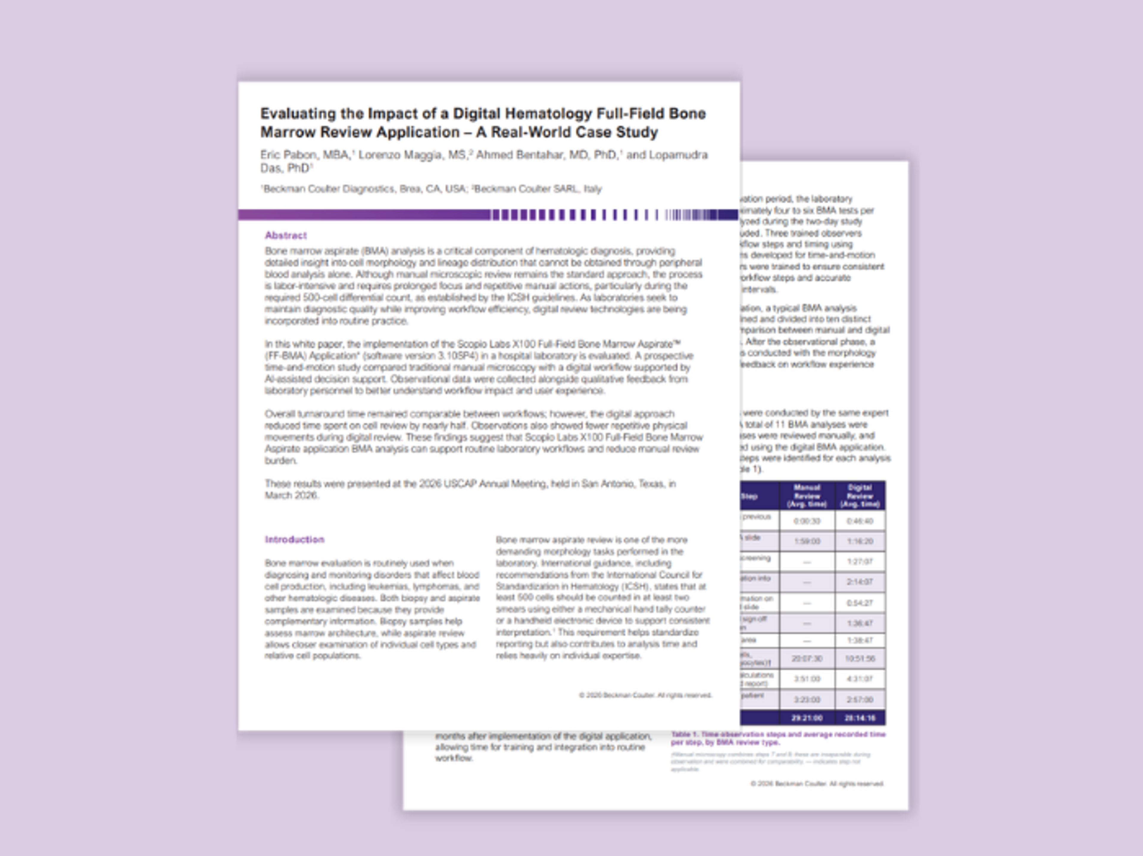 Evaluating the impact of digital bone marrow aspirate review