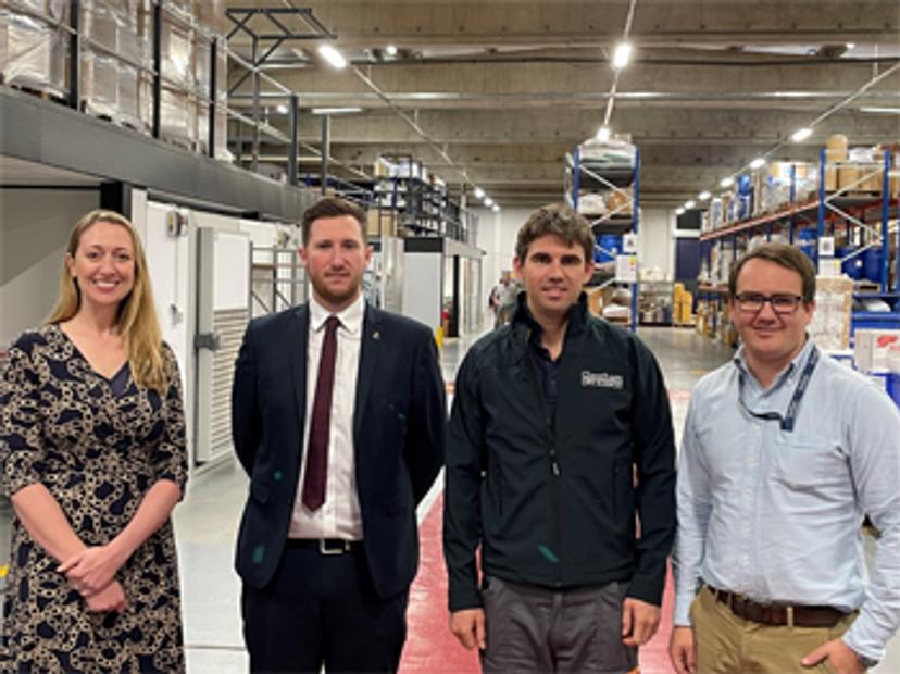 SelectScience CEO Kerry Parker and team member Liam Lewis meet with Nicholas Zieleniewski and Sam White, of Glentham Life Sciences