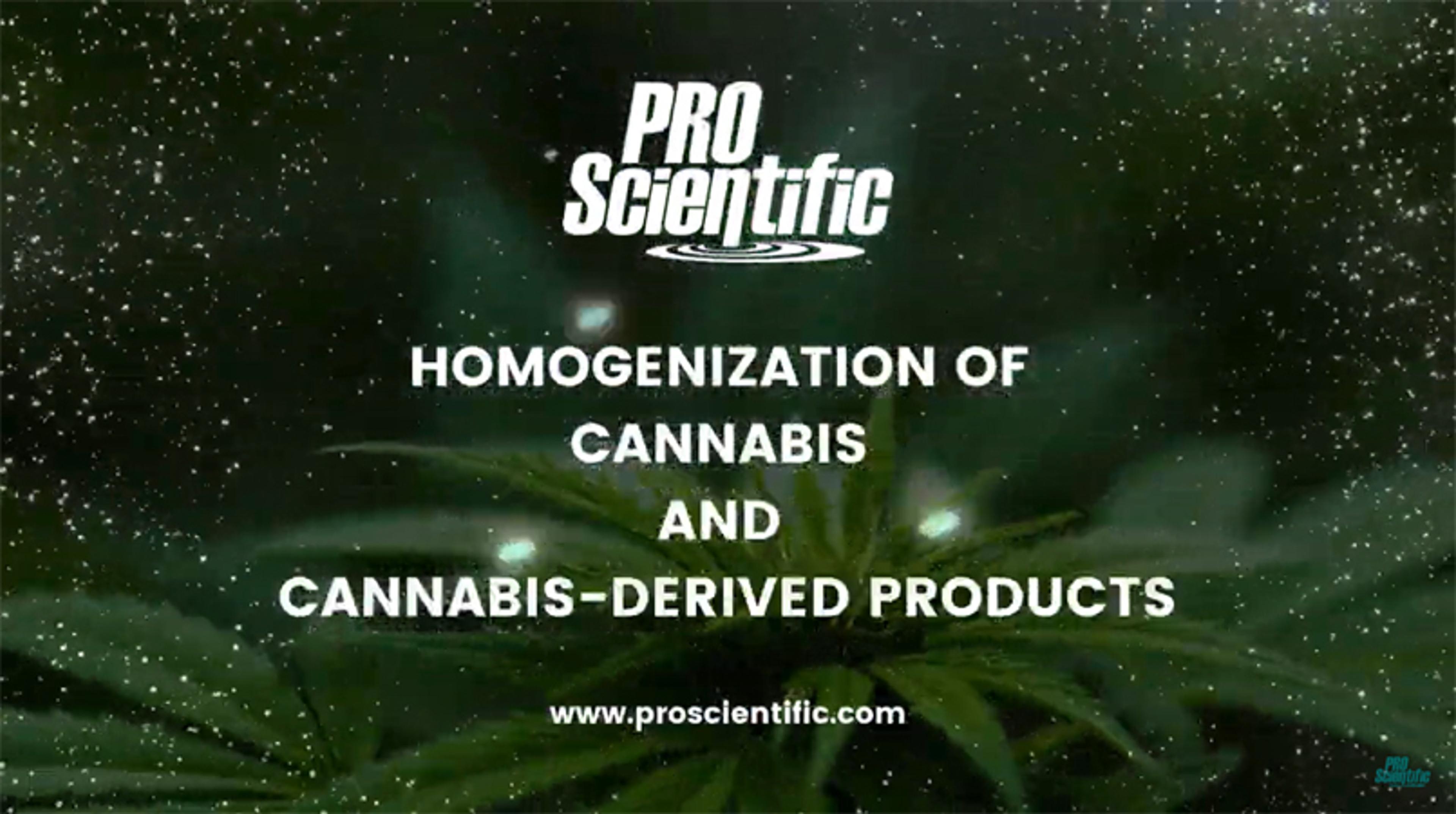 Homogenization of cannabis and cannabis-derived products Homogenization of cannabis and cannabis-derived products