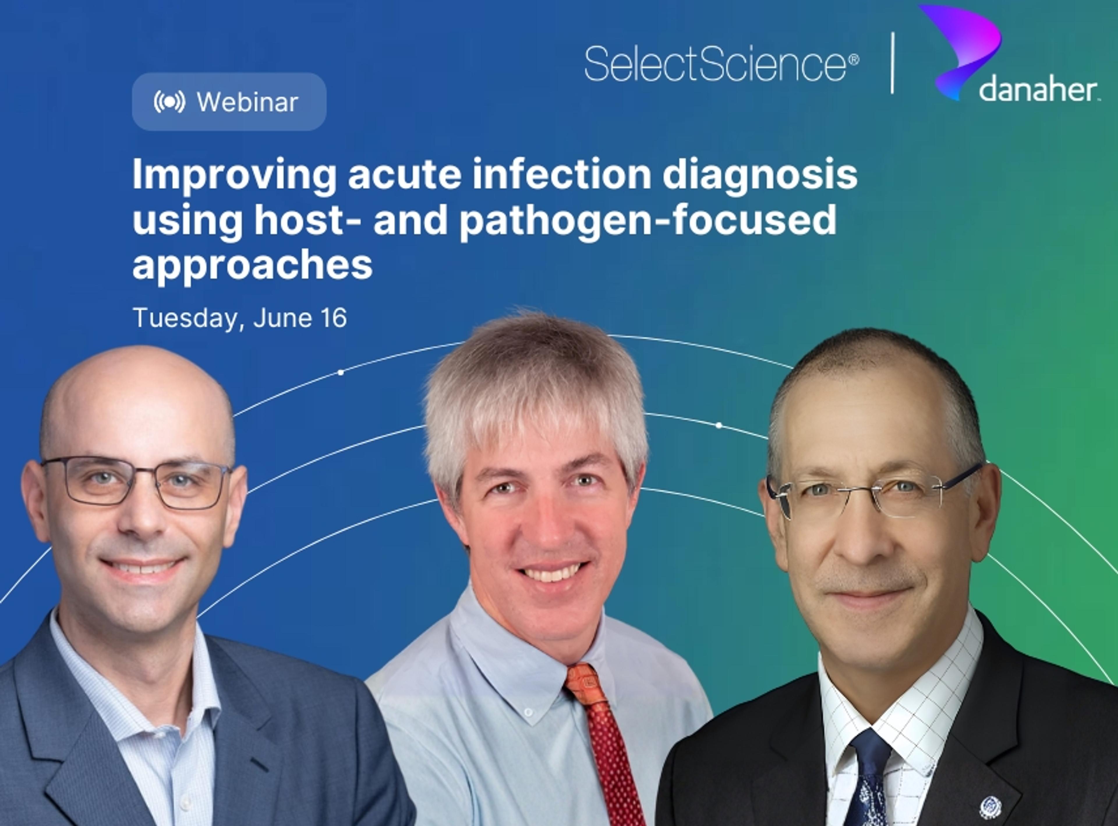 Improving acute infection diagnosis with host-response biomarkers and pathogen testing - image of 3 speakers 