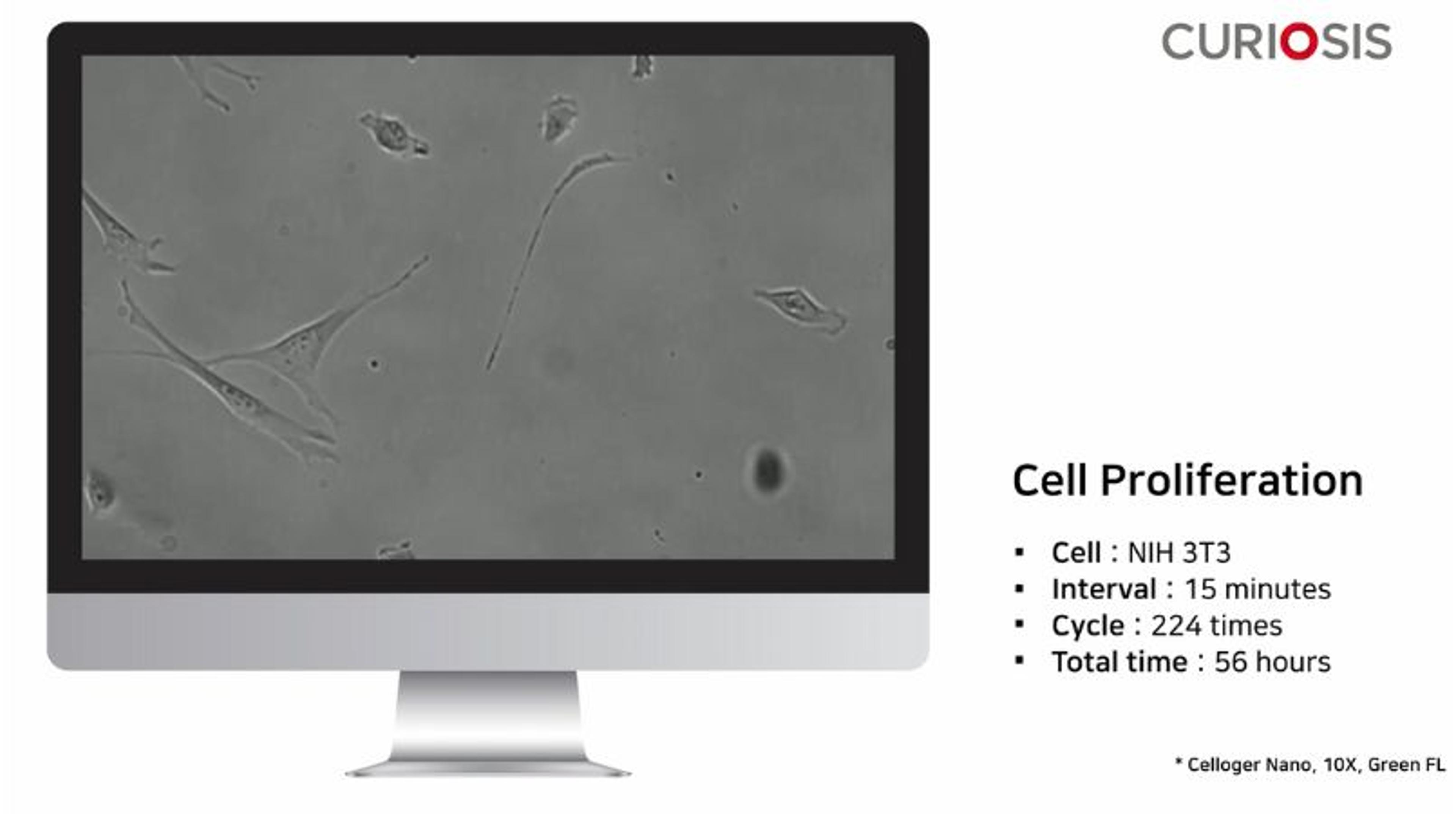 Celloger Nano application: Cell proliferation Celloger Nano application: Cell proliferation